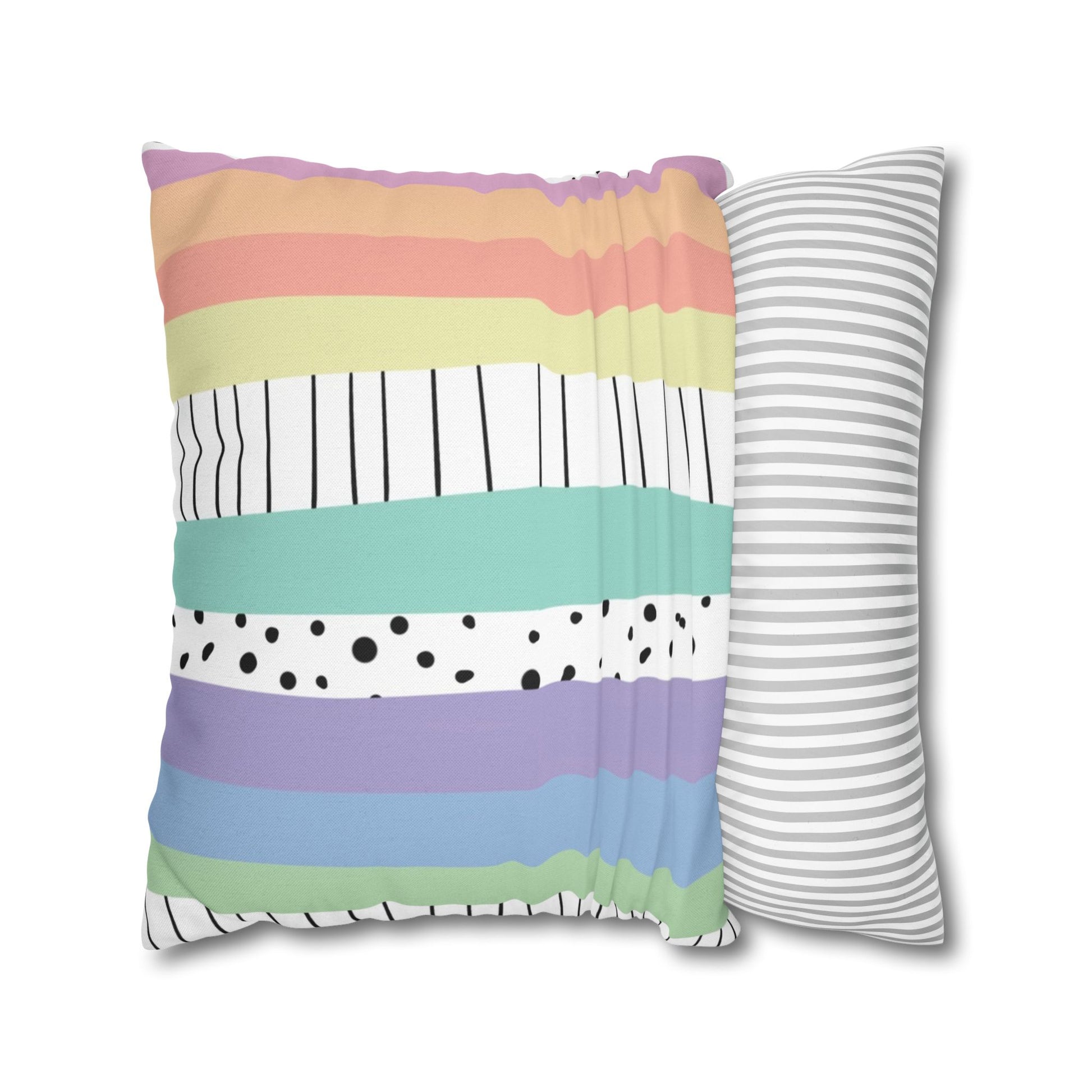 Spun Polyester Square Pillowcase, Artsulli - Art is Long, Life is Short, Home Decor, , , , , , , 