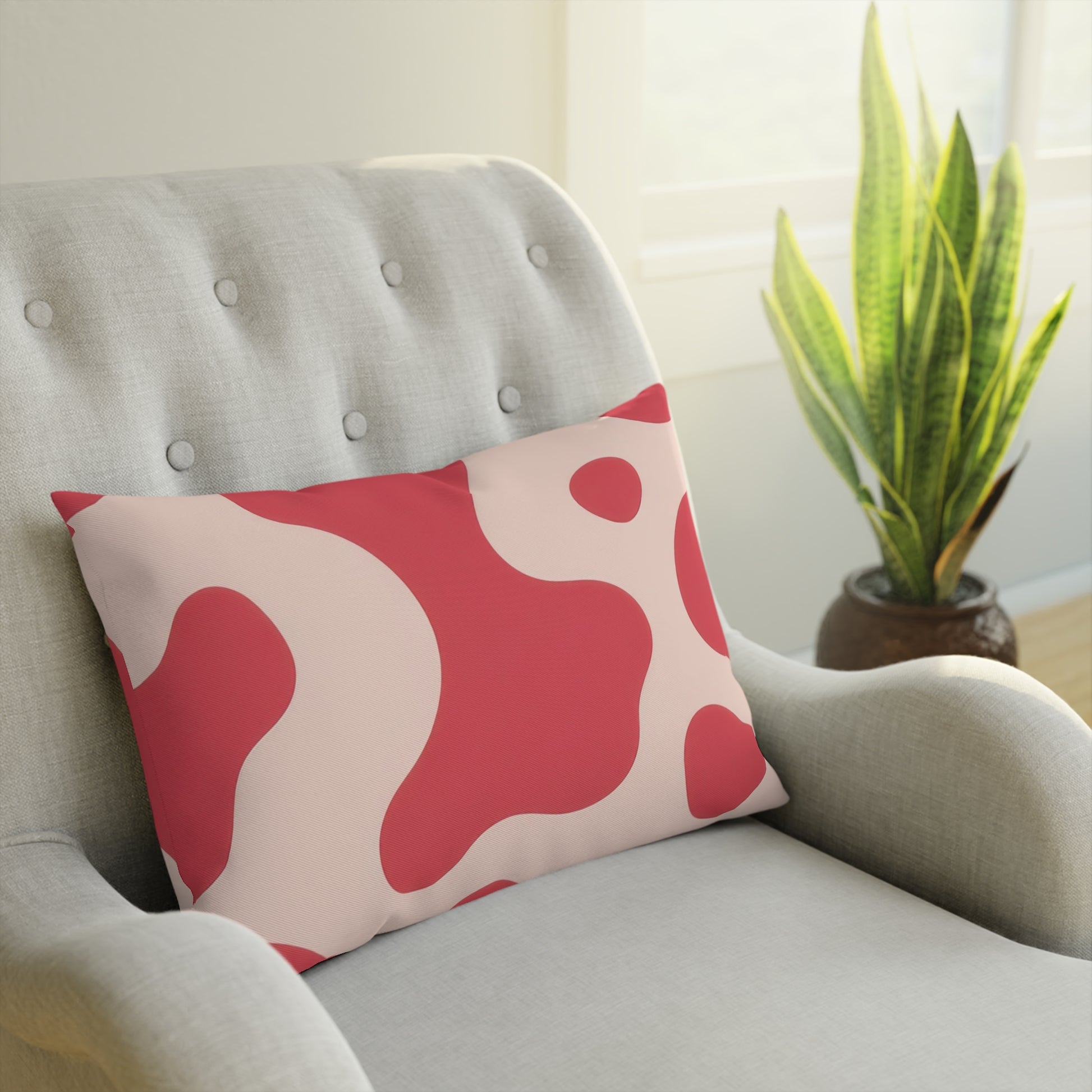 Red Jungle Cow Cushion, Artsulli - Art is Long, Life is Short, Home Decor, , , , , , , 