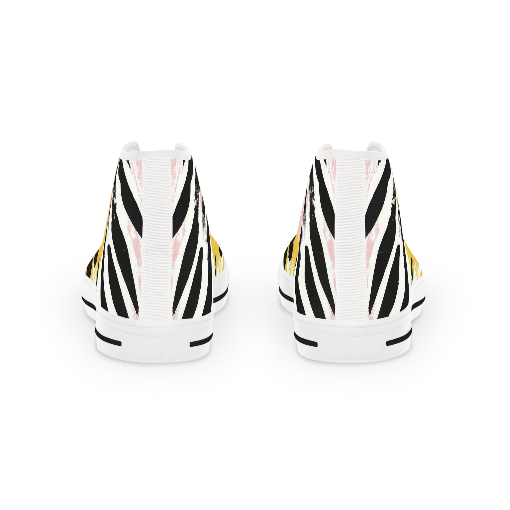 Wild Zebra Stripes x Paint Brush Strokes Multi-Color II Men's High Top Sneakers, Artsulli - Art is Long, Life is Short, Shoes, , , , , , , 