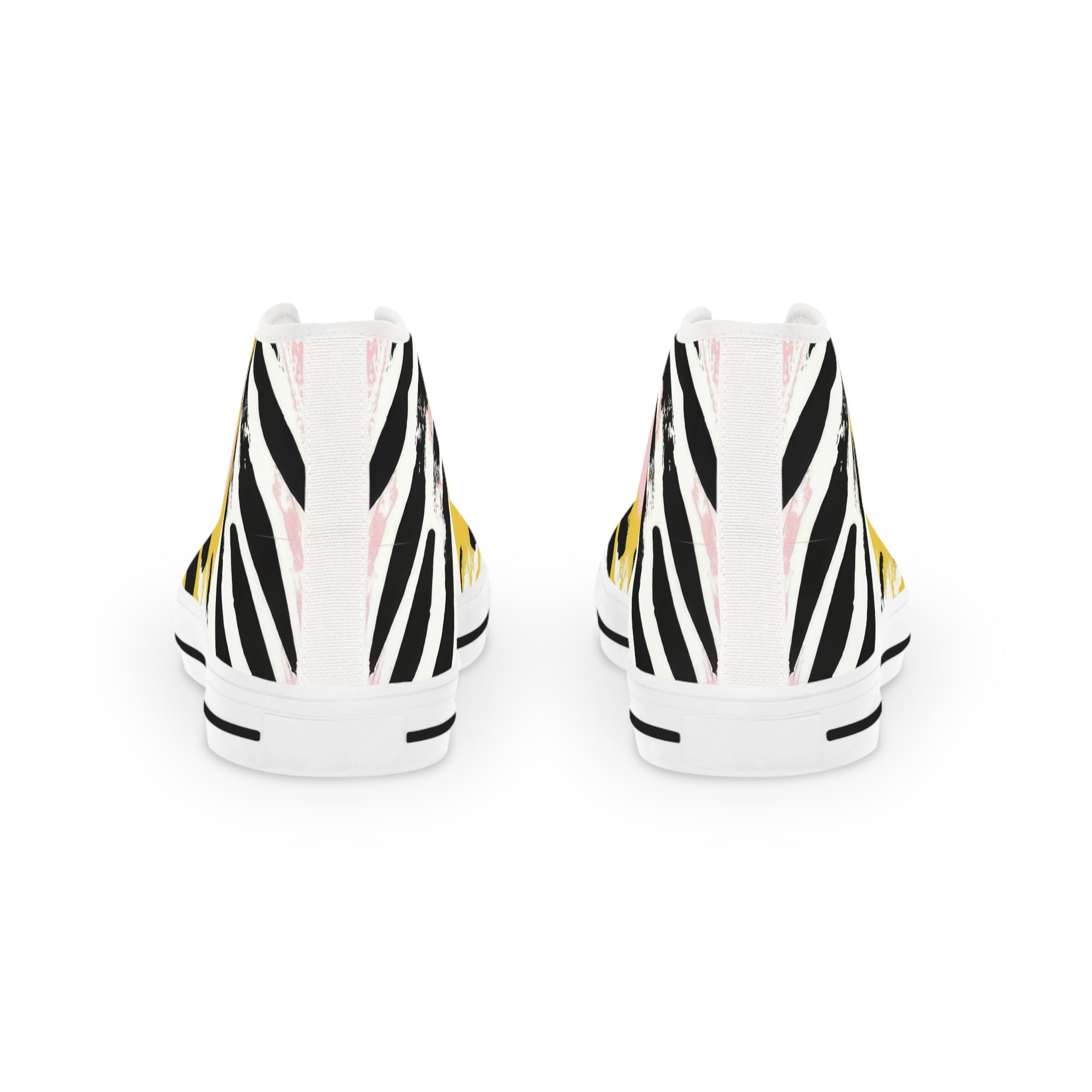 Wild Zebra Stripes x Paint Brush Strokes Multi-Color II Men's High Top Sneakers, Artsulli - Art is Long, Life is Short, Shoes, , , , , , , 