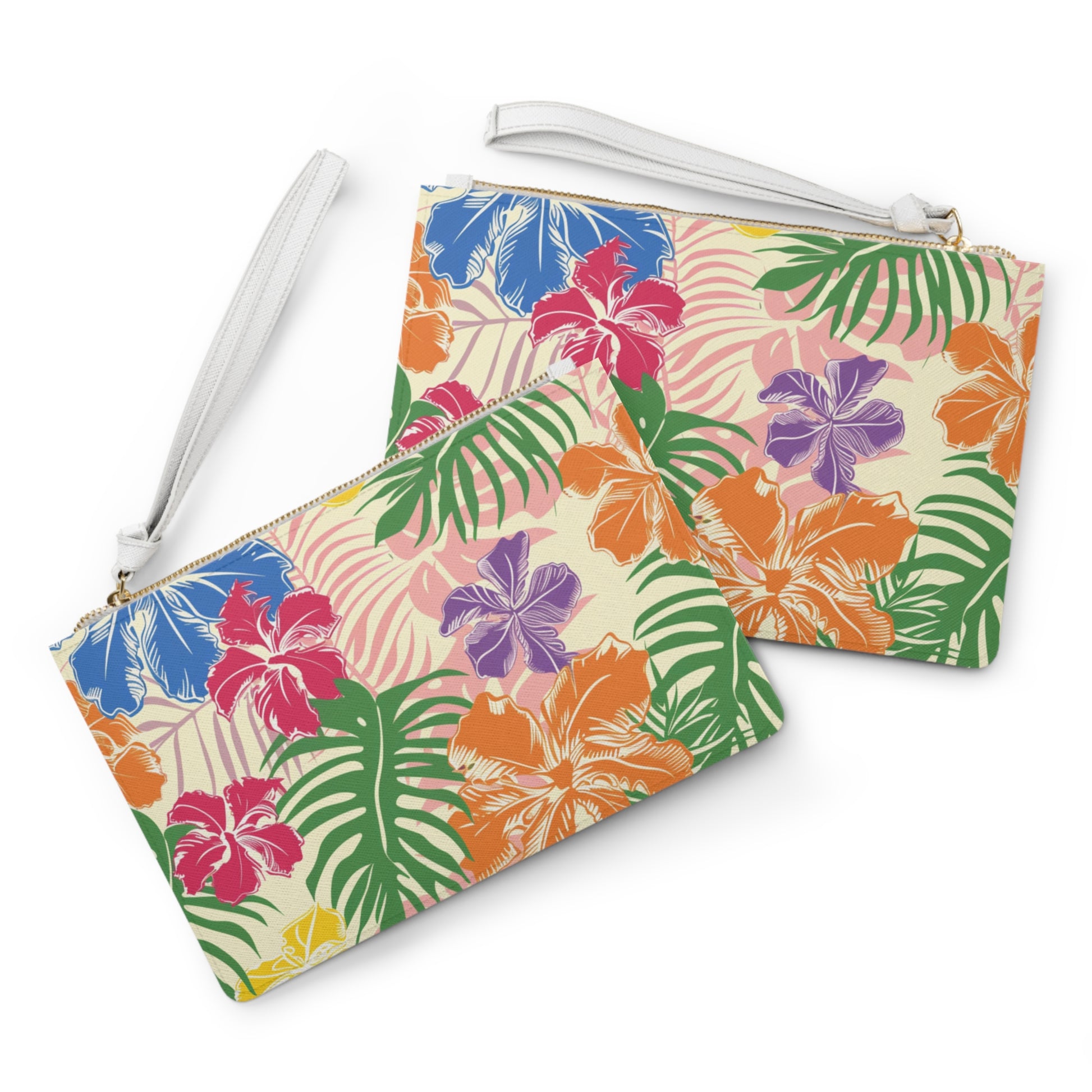Blooming Tropical Flowers Clutch Bag, Artsulli - Art is Long, Life is Short, Bags, , , , , , , 