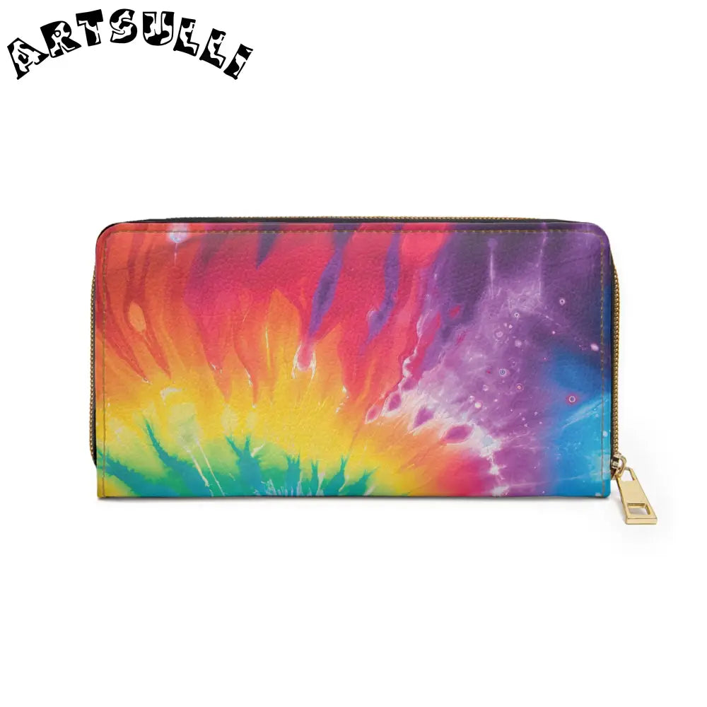 JAKKOUTTHEBXX Tie Dye Zippered Wallet for Credit Cards 2025