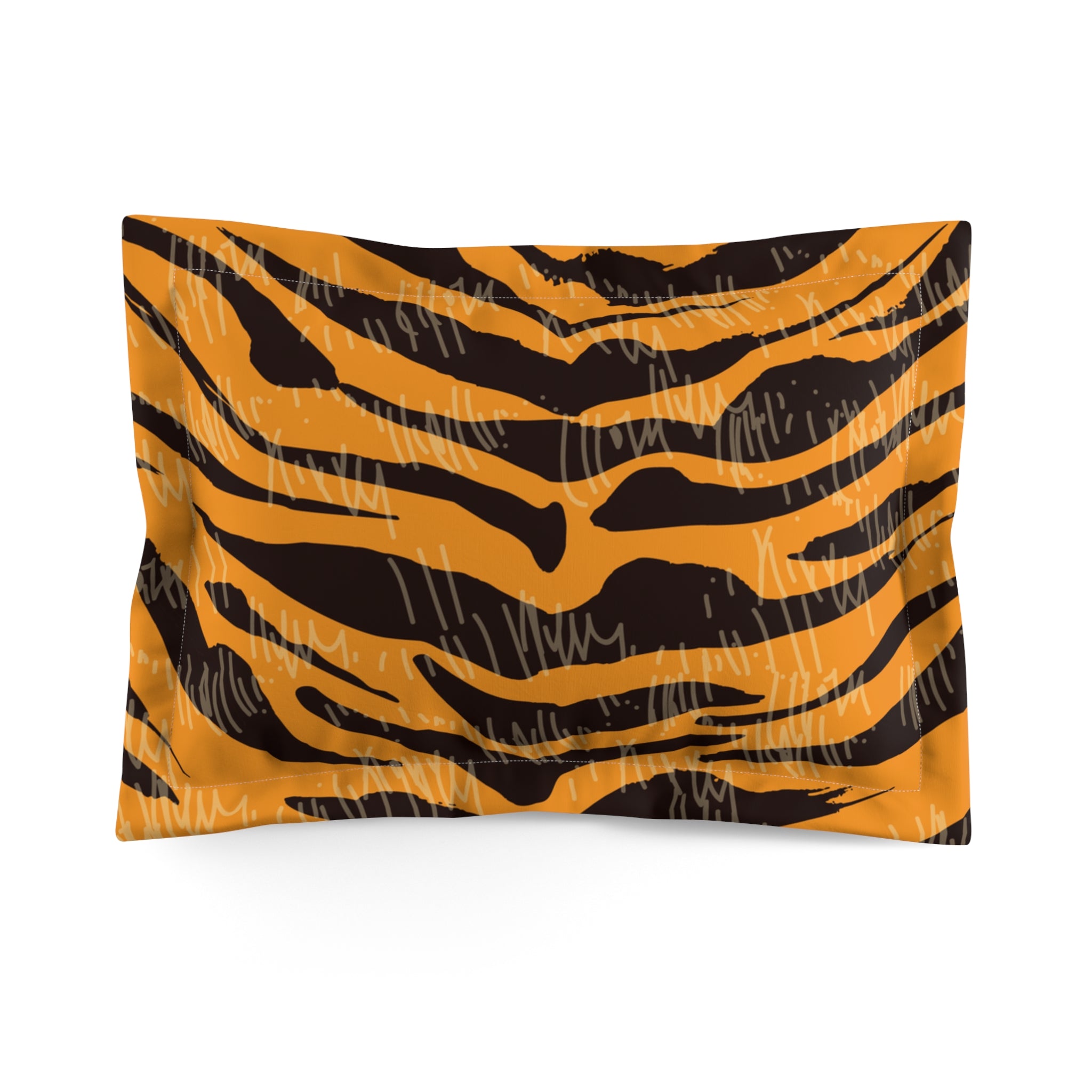 Tiger Scratches Orange & Black Microfiber Pillow Sham, Artsulli - Art is Long, Life is Short, Home Decor, Size, Standard, , , , , 13034201674836