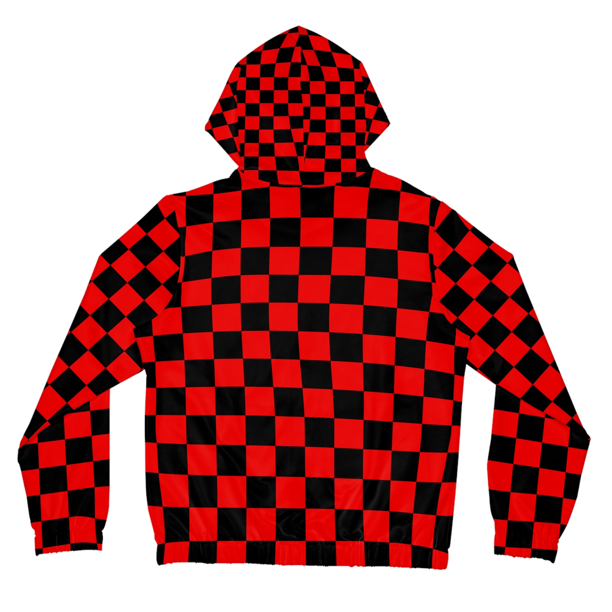 Checkerboard Red and Black Women’s Full-Zip Hoodie (AOP), Artsulli - Art is Long, Life is Short, All Over Prints, , , , , , , 