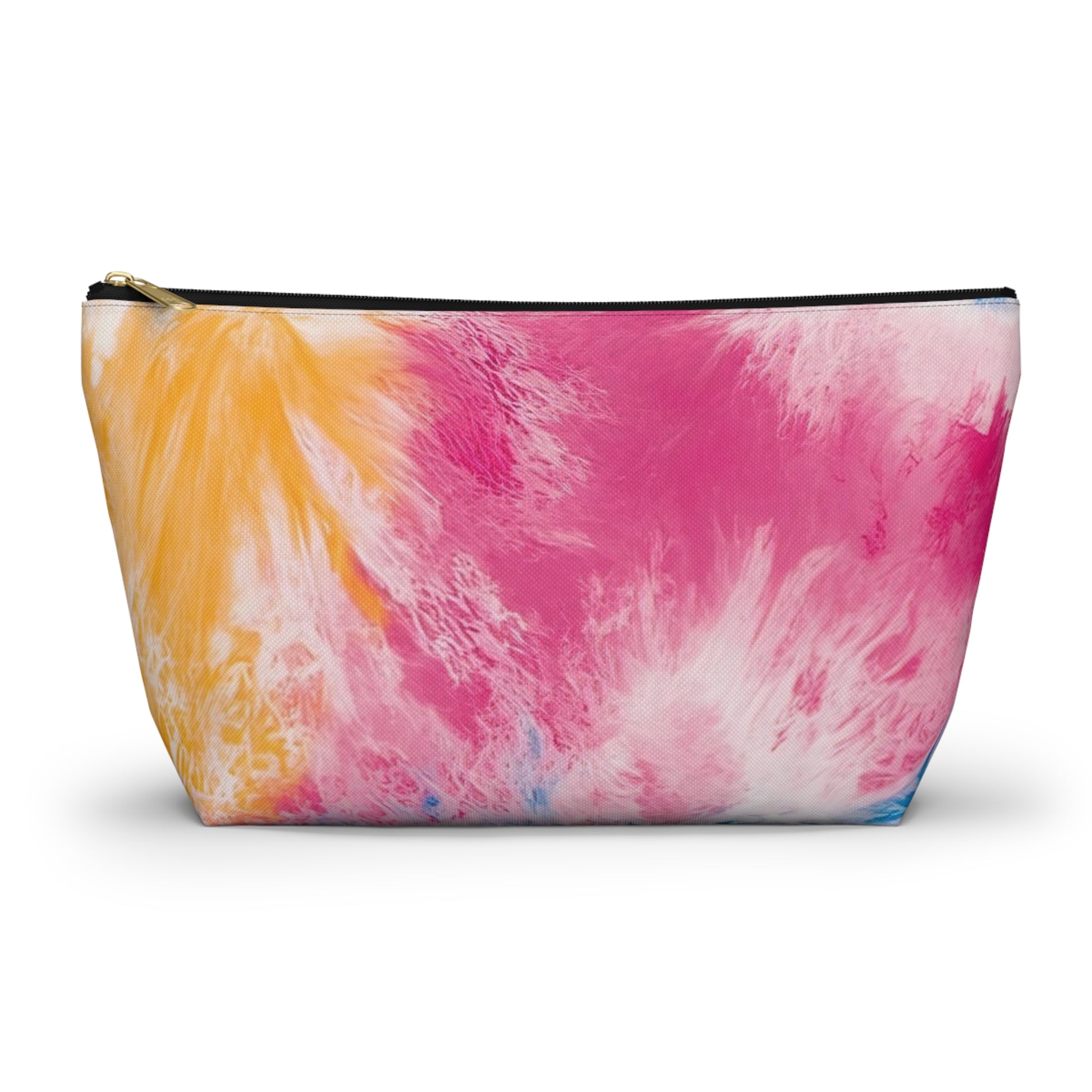 Tie Dye Splash Accessory Pouch w T-bottom, Artsulli - Art is Long, Life is Short, Bags, Size, Large, Color, Black zipper, , , 10679906216157593953