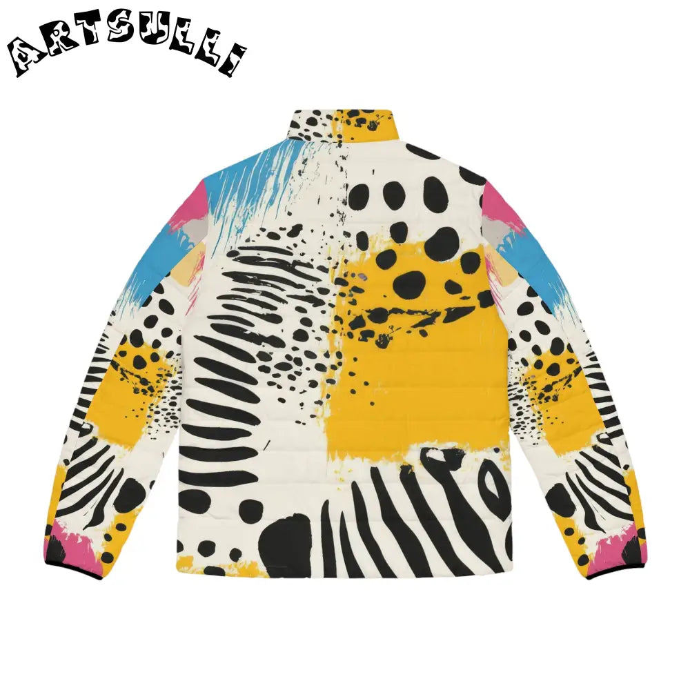 JAKKOUTTHEBXX Rae Zebra Rhapsody Men’s Puffer Jacket (AOP)
