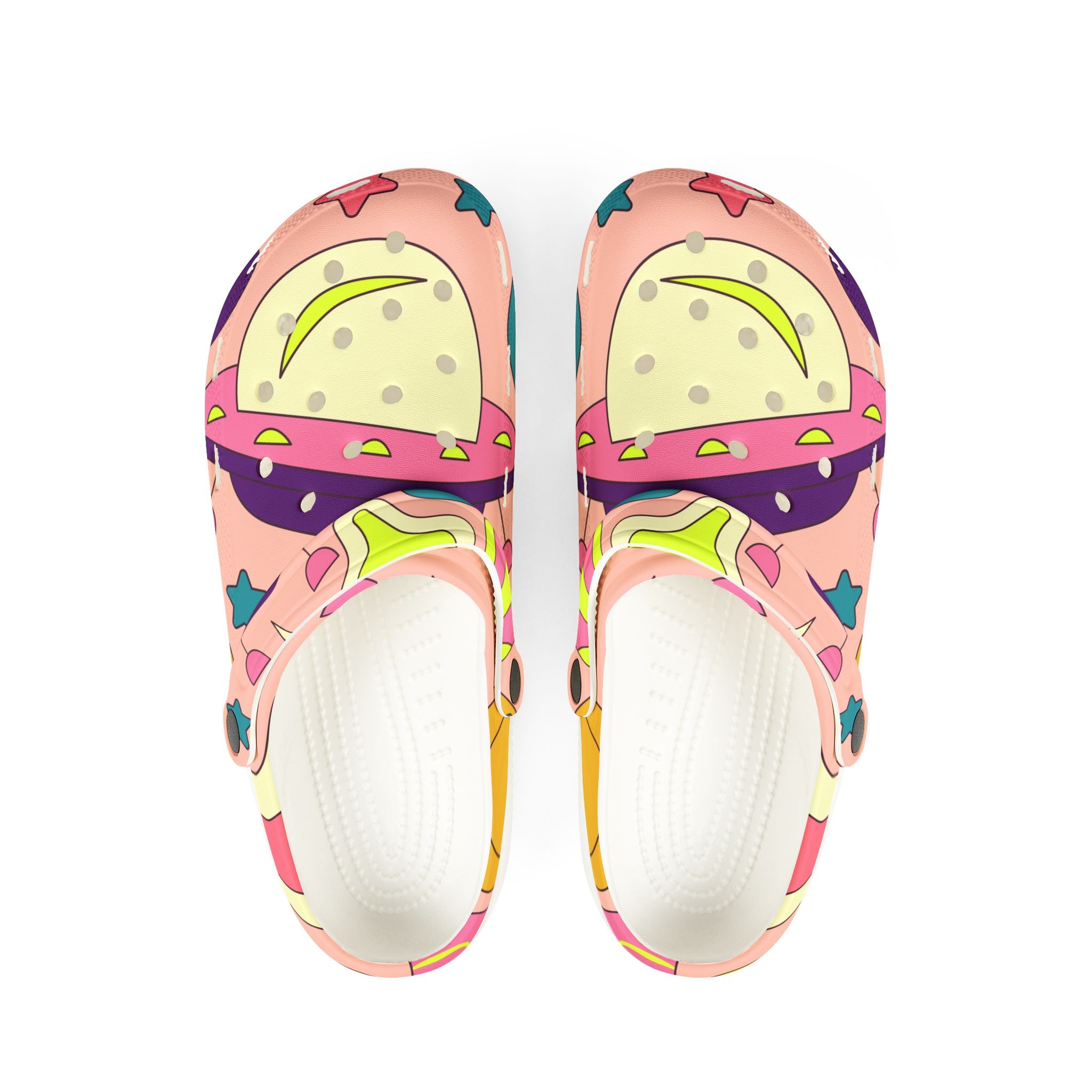 Retropunk Alien Rave EVA Foam Rubber Shoes (AOP), Artsulli - Art is Long, Life is Short, Shoes, Size, US 6 (Women's), Color, White, , , 10634306050637