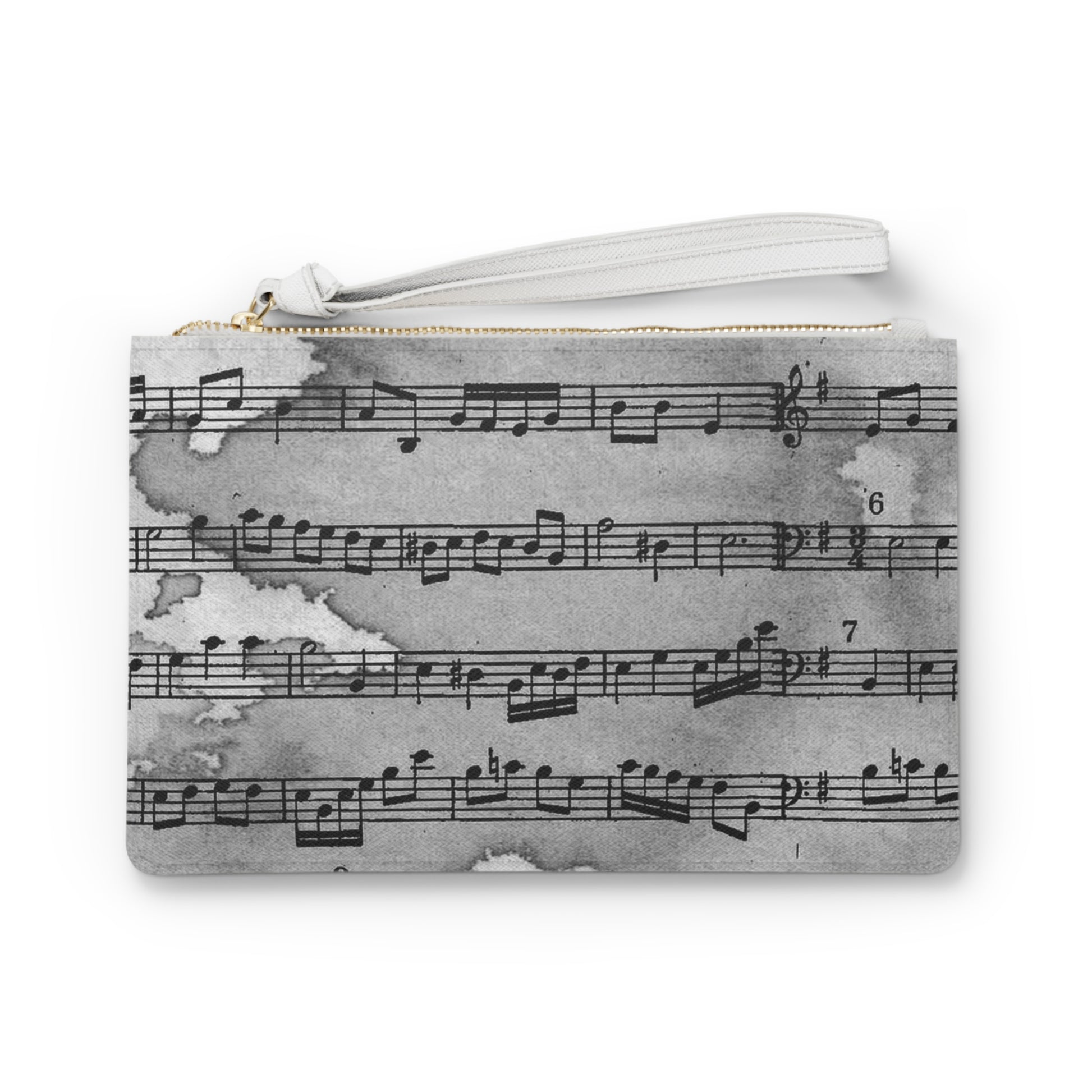 Drip Spill Type Beat Sheet Music Black Clutch Bag, Artsulli - Art is Long, Life is Short, Bags, Size, One size, , , , , 31356779071768744615