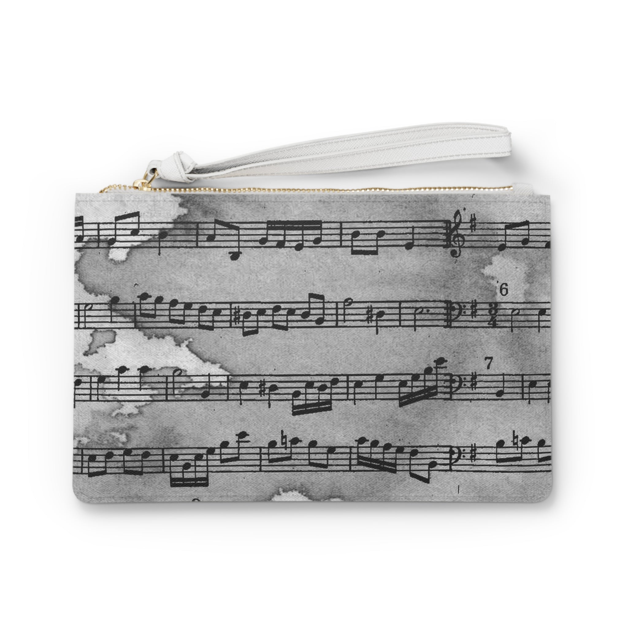 Drip Spill Type Beat Sheet Music Black Clutch Bag, Artsulli - Art is Long, Life is Short, Bags, Size, One size, , , , , 31356779071768744615