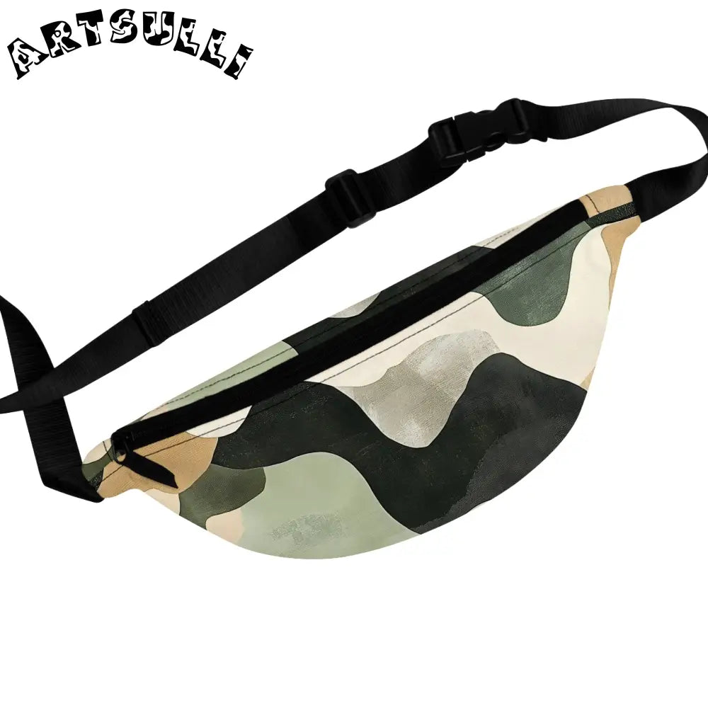 JAKKOUTTHEBXX Camouflage Waist Bag with Adjustable Black Strap