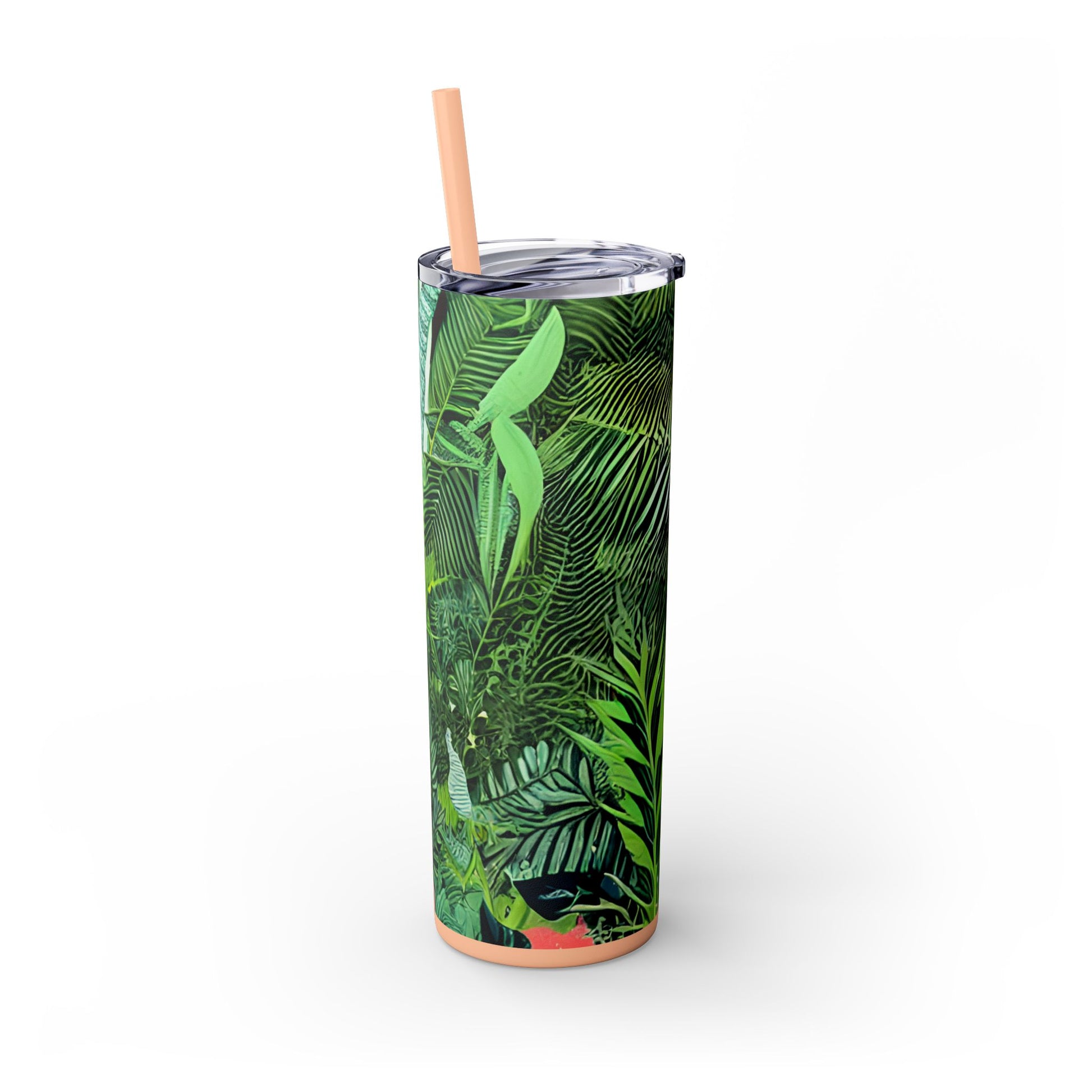 Jungle Zebra Art Skinny Tumbler with Straw, 20oz, Artsulli - Art is Long, Life is Short, Mug, , , , , , , 