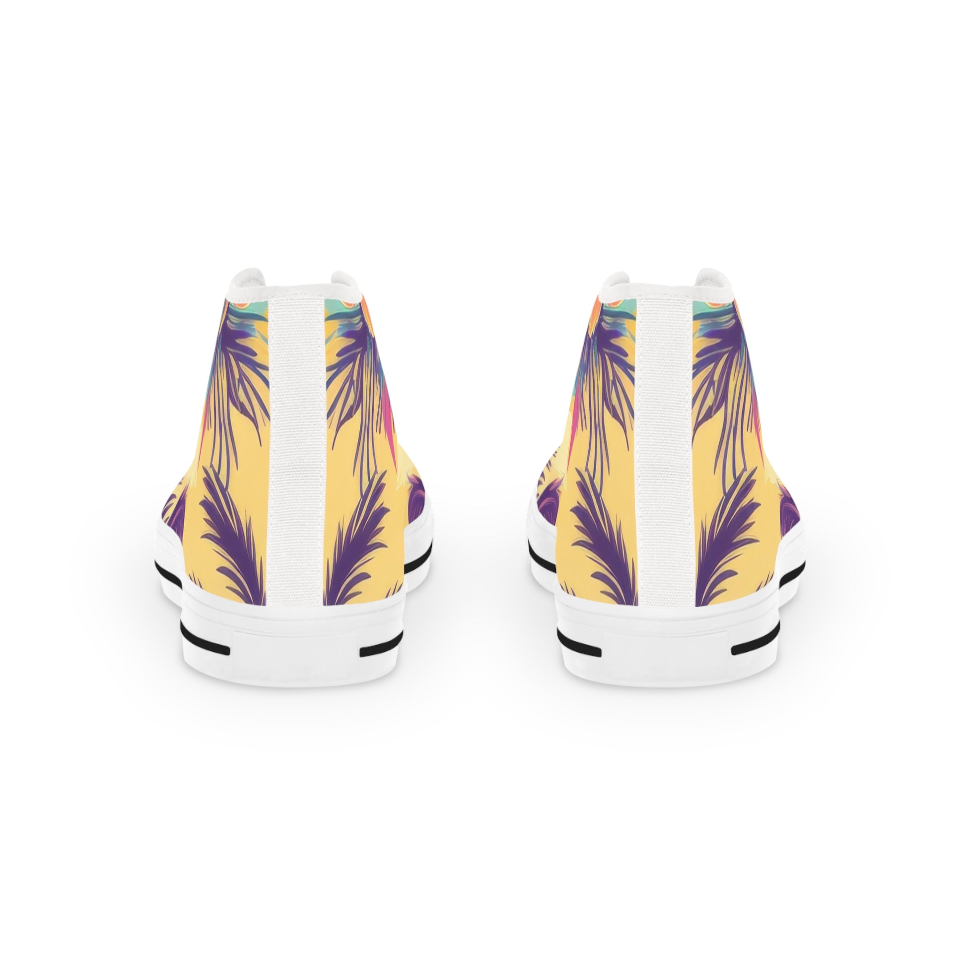 Sunset Paradise Men's High Top Sneakers, Artsulli - Art is Long, Life is Short, Shoes, , , , , , , 