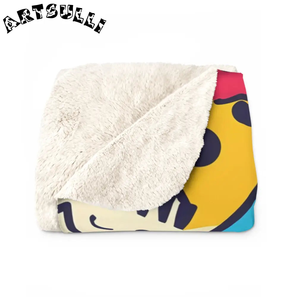 JAKKOUTTHEBXX Comic x Pop Art Sherpa Fleece Blanket JAKKOUTTHEBXX