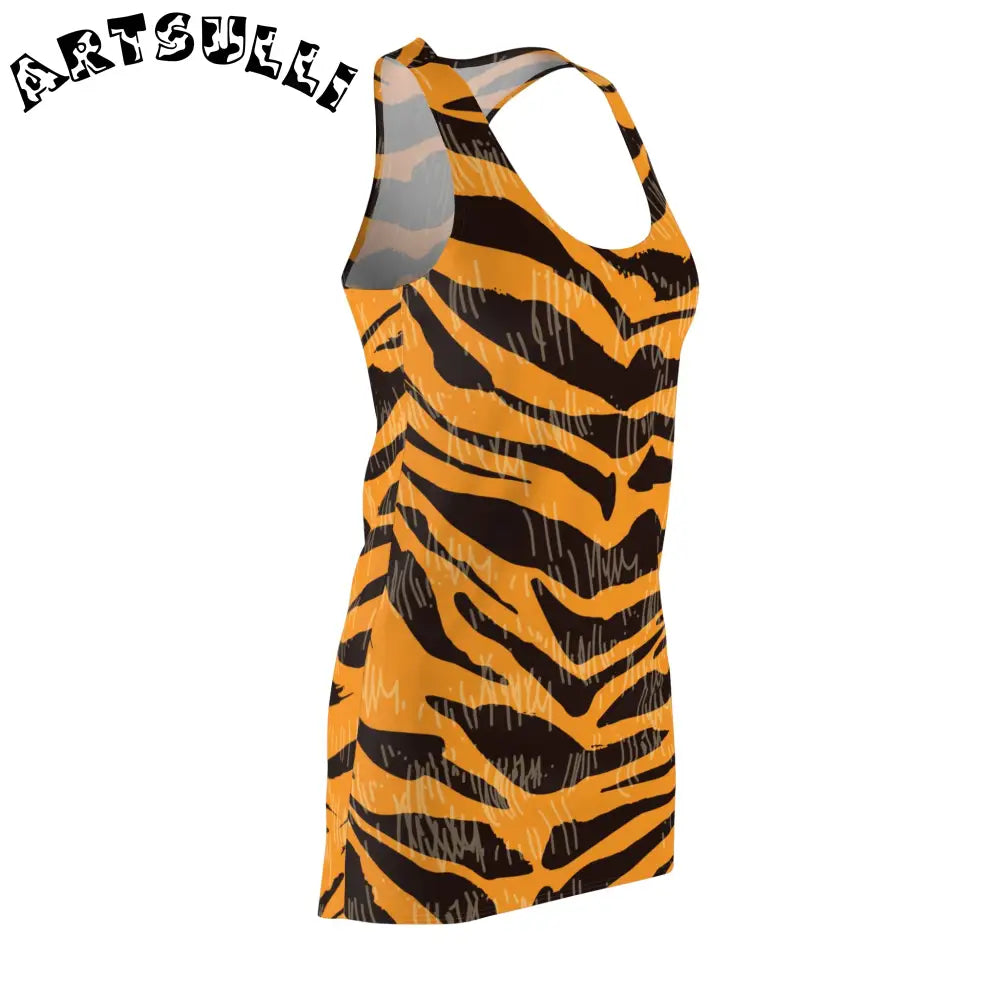 JAKKOUTTHEBXX Tiger Scratches Orange & Black Women’s Cut & Sew