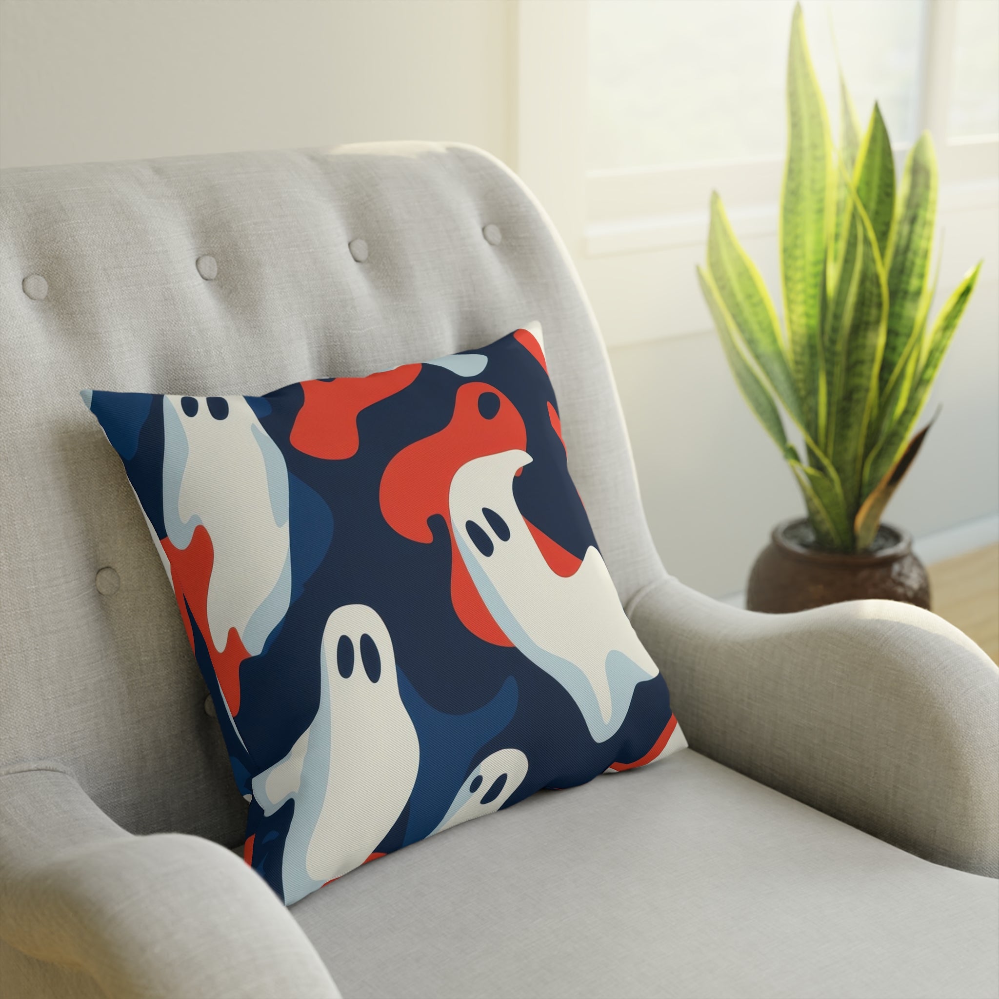 Camo Ghosts Cushion, Artsulli - Art is Long, Life is Short, Home Decor, , , , , , , 
