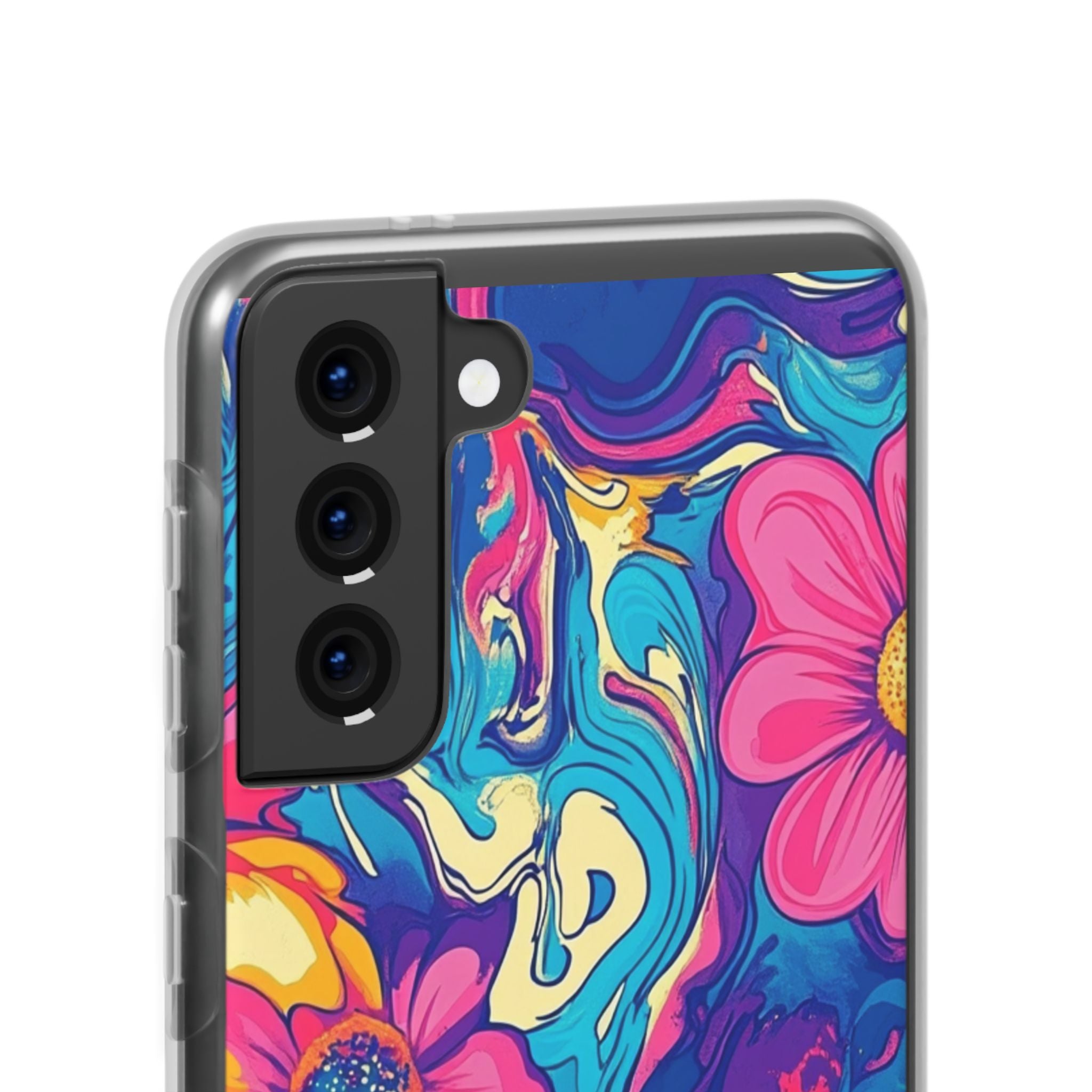 Vibrant Psychedelic Floral Flexi Case, Artsulli - Art is Long, Life is Short, Phone Case, , , , , , , 