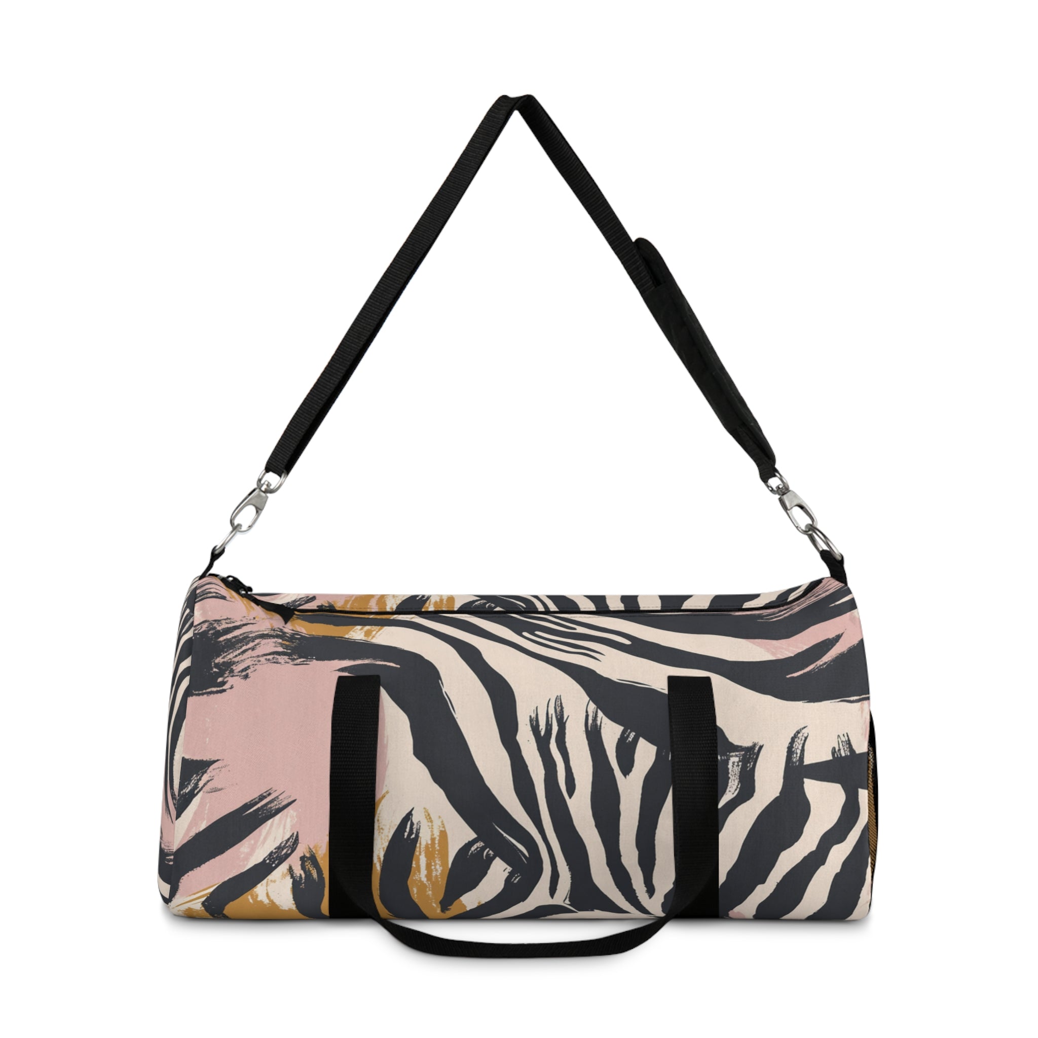 Zebra Brush Strokes Duffel Bag, Artsulli - Art is Long, Life is Short, Bags, , , , , , , 