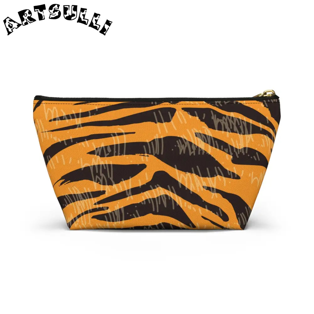 JAKKOUTTHEBXX Tiger Scratches Orange & Black Accessory Pouch w