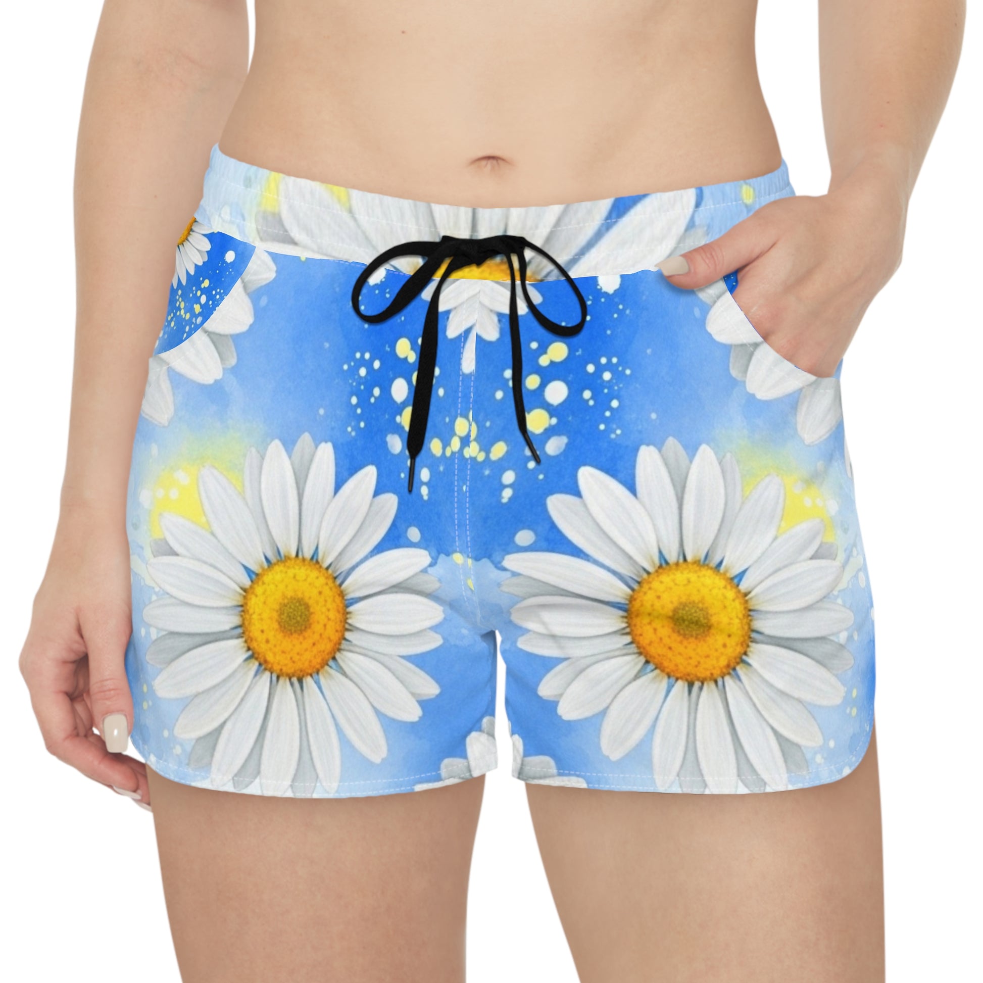 Daisies Women's Casual Shorts (AOP), Artsulli - Art is Long, Life is Short, All Over Prints, , , , , , , 