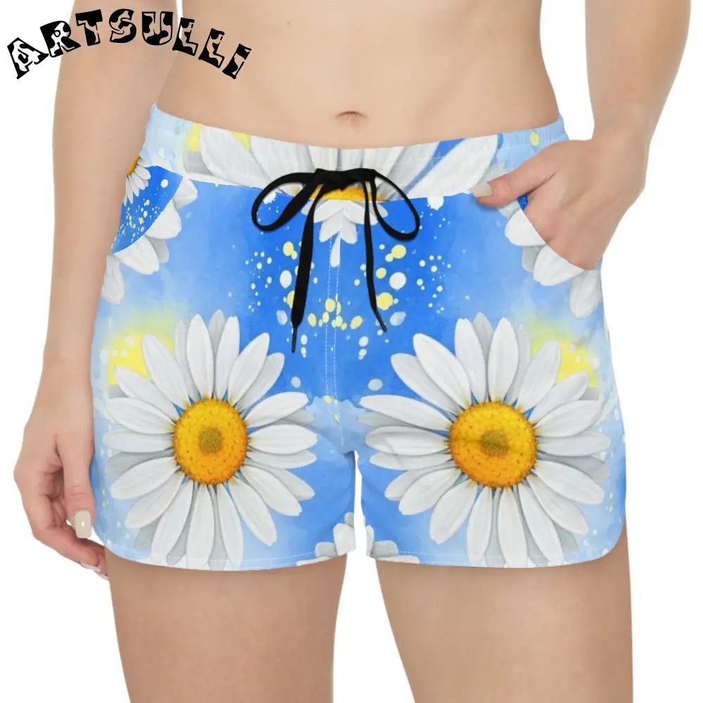 JAKKOUTTHEBXX Daisies Women’s Casual Shorts (AOP) JAKKOUTTHEBXX
