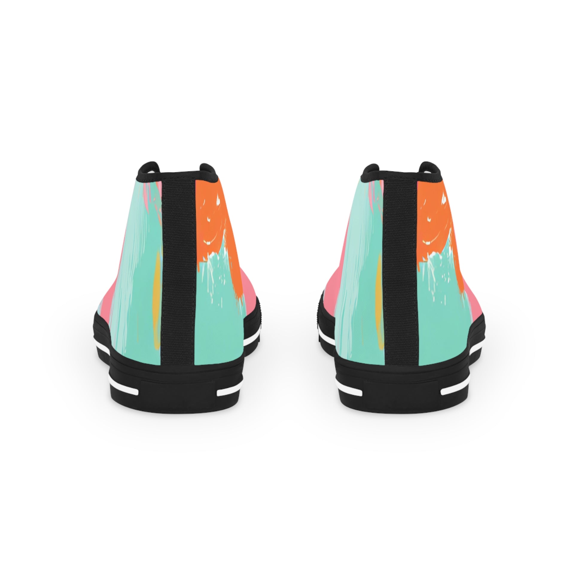 Preppy Pixel Bloom Men's High Top Sneakers, Artsulli - Art is Long, Life is Short, Shoes, , , , , , , 