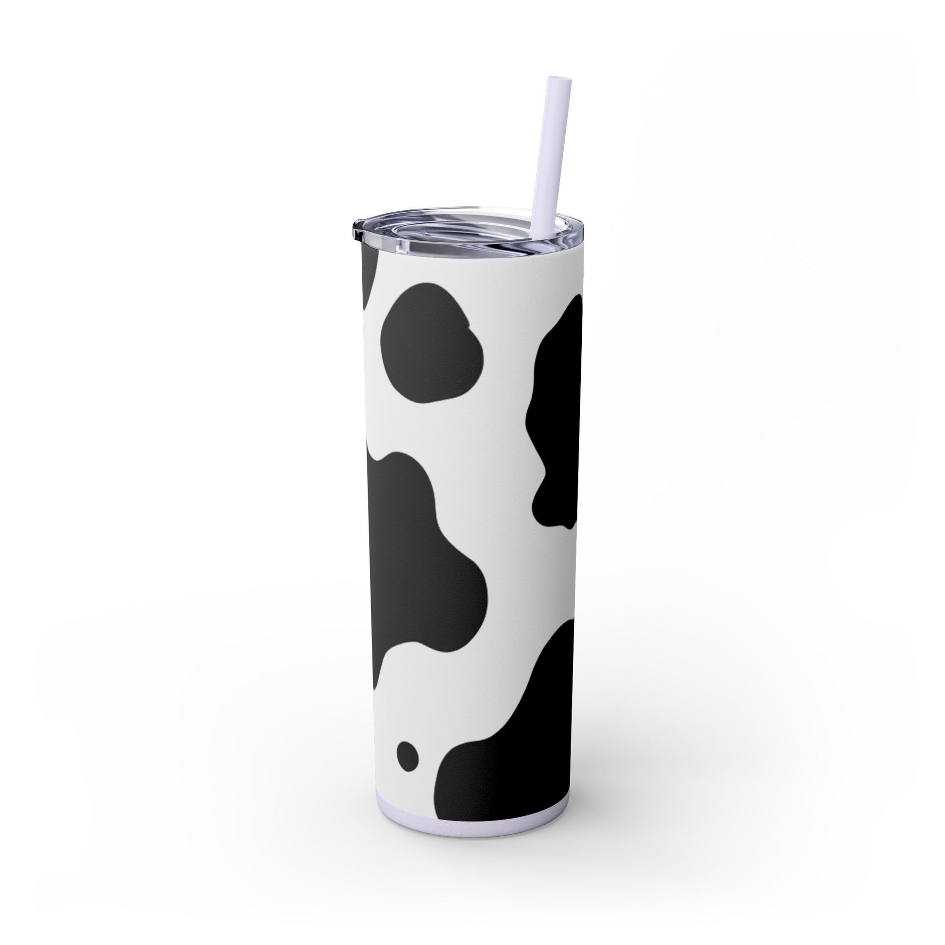 Cow Print Focus Skinny Tumbler with Straw, 20oz, Artsulli - Art is Long, Life is Short, Mug, , , , , , , 