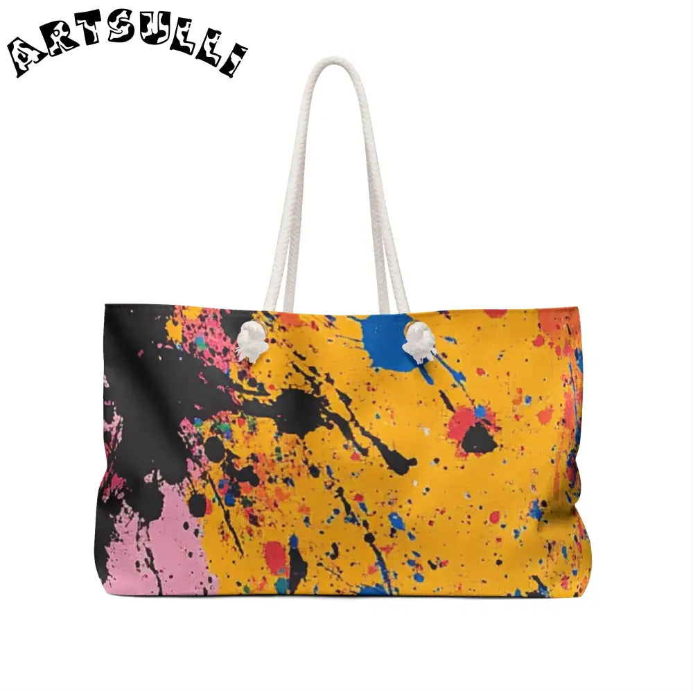 JAKKOUTTHEBXX The Colors Of Paint Splatter Weekender Bag