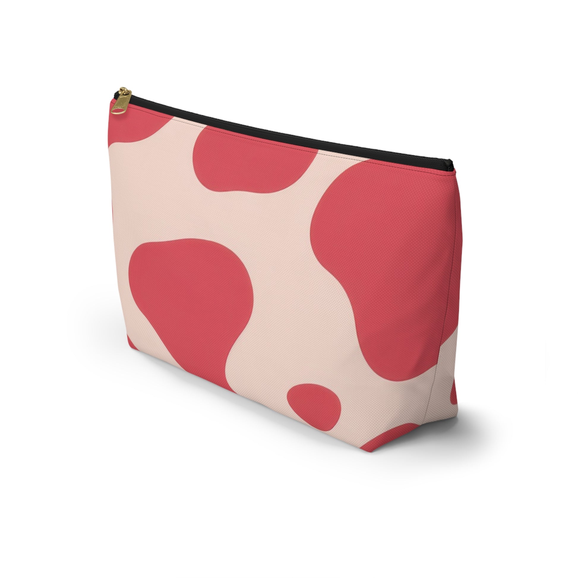 Red Jungle Cow Accessory Pouch w T-bottom, Artsulli - Art is Long, Life is Short, Bags, , , , , , , 