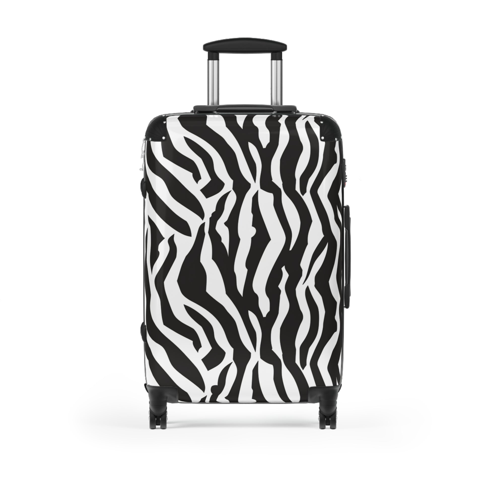 Black  White Drag Zebra Fabric Suitcase, Artsulli - Art is Long, Life is Short, Bags, Size, Medium, Color, Black, , , 95543117913767