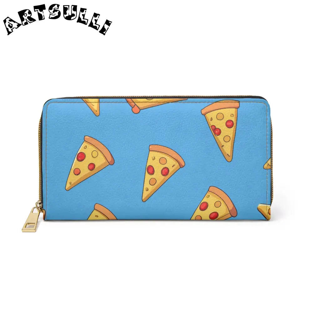 JAKKOUTTHEBXX Blue Pizza Dreamscape Zipper Wallet JAKKOUTTHEBXX