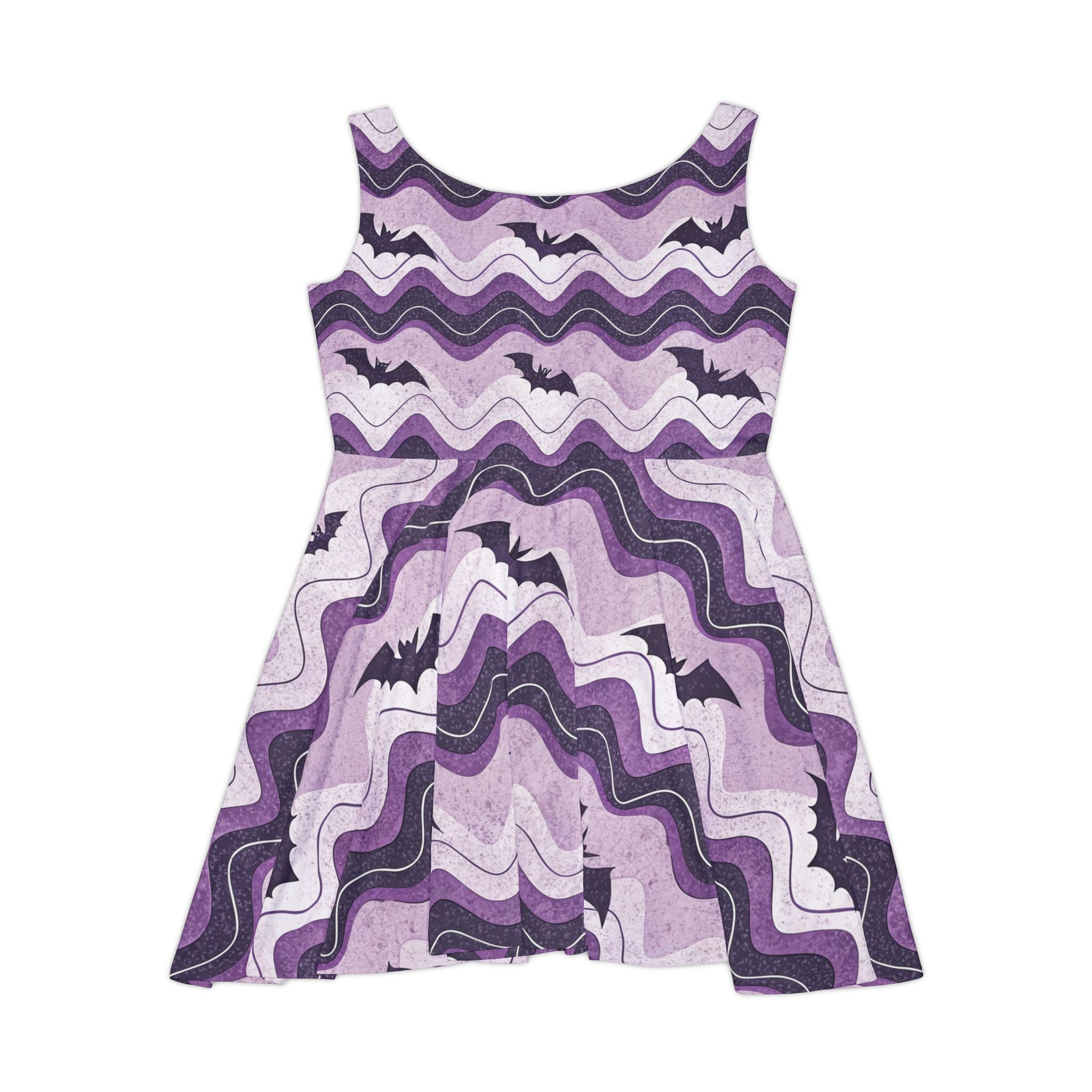 Bat Wave Women's Skater Dress (AOP), Artsulli - Art is Long, Life is Short, All Over Prints, , , , , , , 
