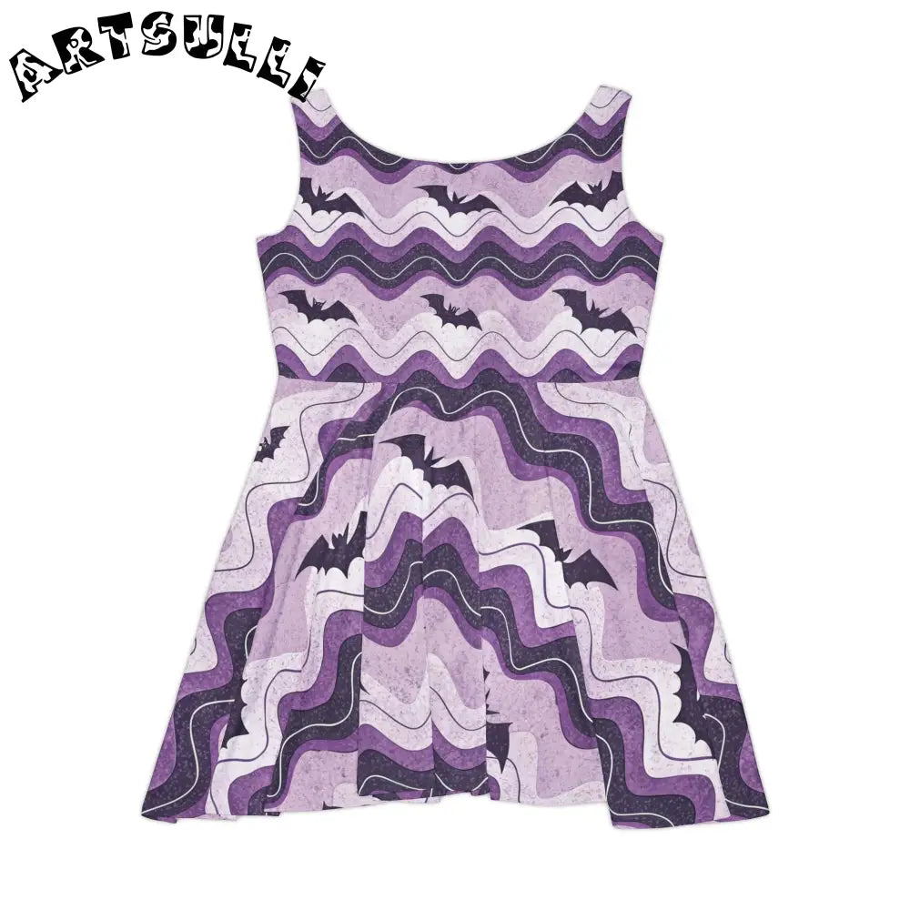 JAKKOUTTHEBXX Bat Wave Women’s Skater Dress (AOP) JAKKOUTTHEBXX