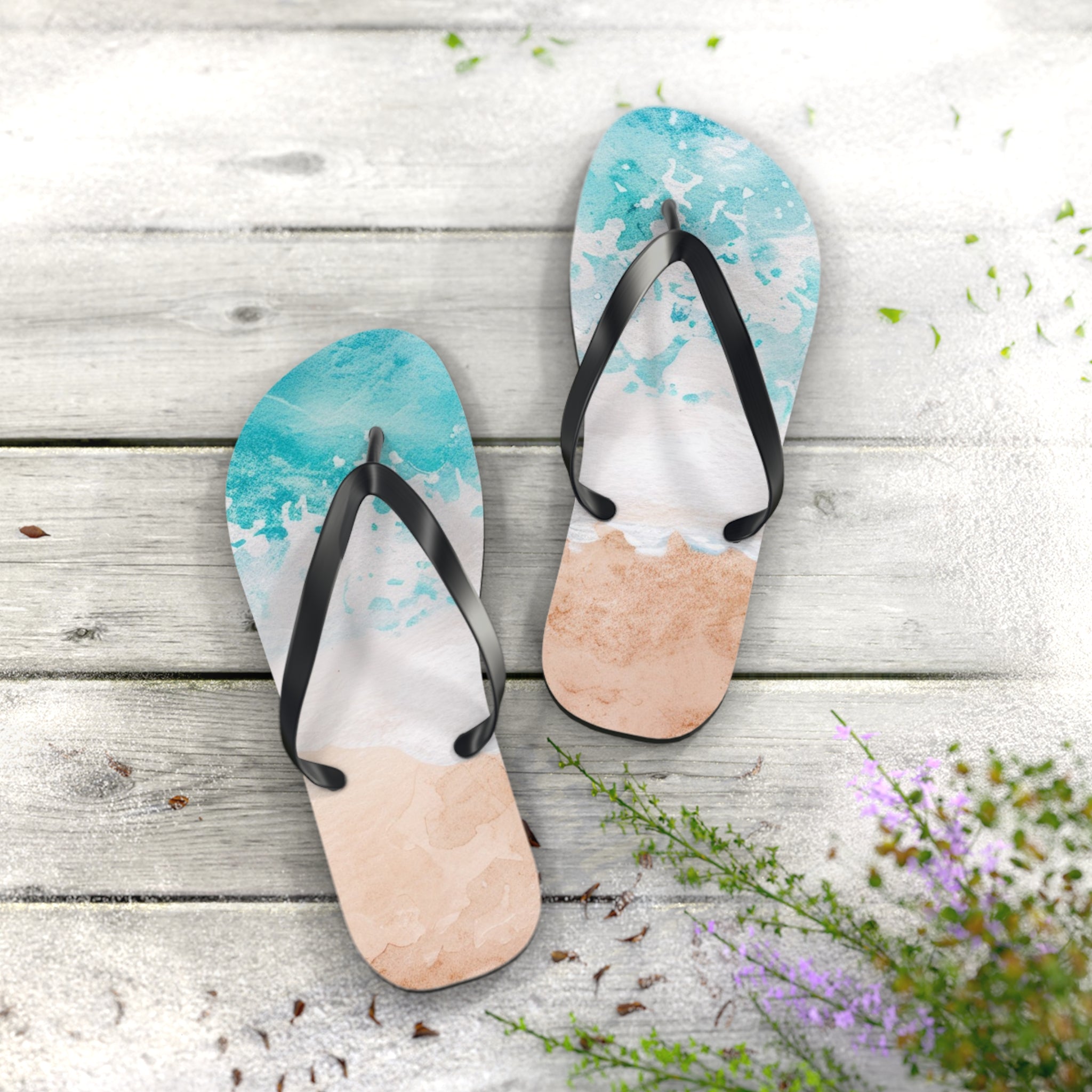Seashore Flip Flops, Artsulli - Art is Long, Life is Short, Shoes, , , , , , , 