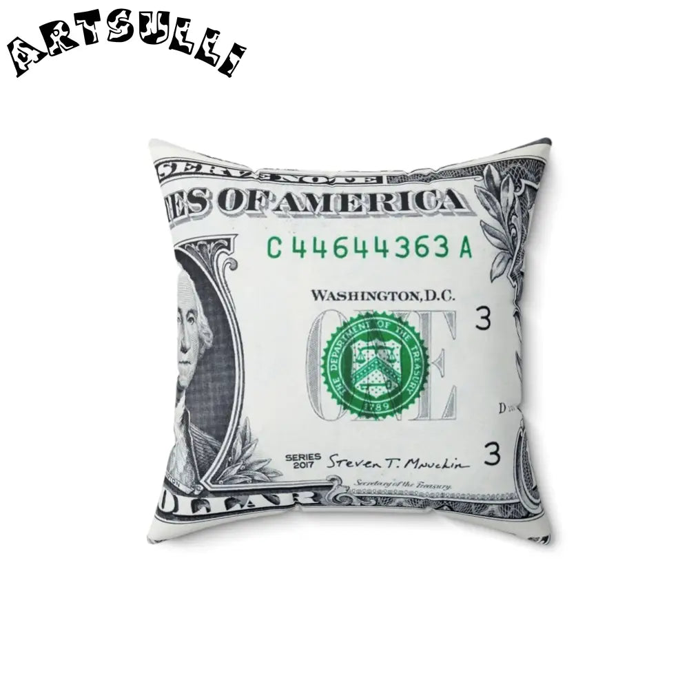 JAKKOUTTHEBXX Dollar Bill Statement Indoor Pillow 2025