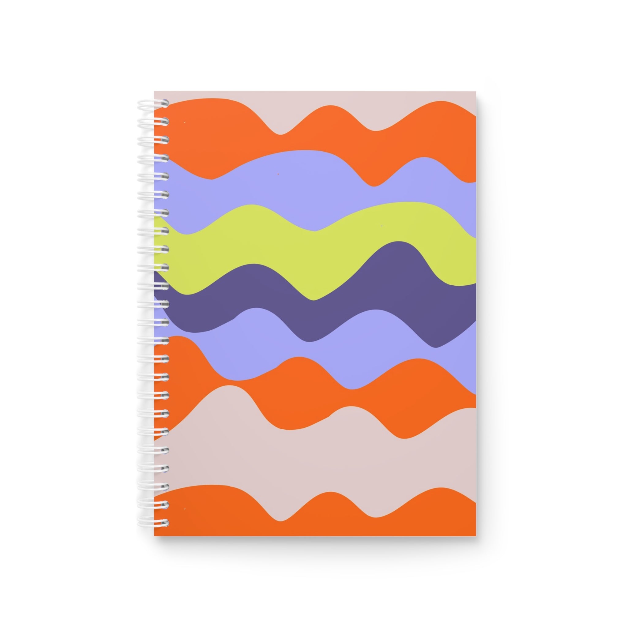 Waves Red and Blue Spiral Notebook, Artsulli - Art is Long, Life is Short, Paper products, Size, One Size, , , , , 95688142968883889894