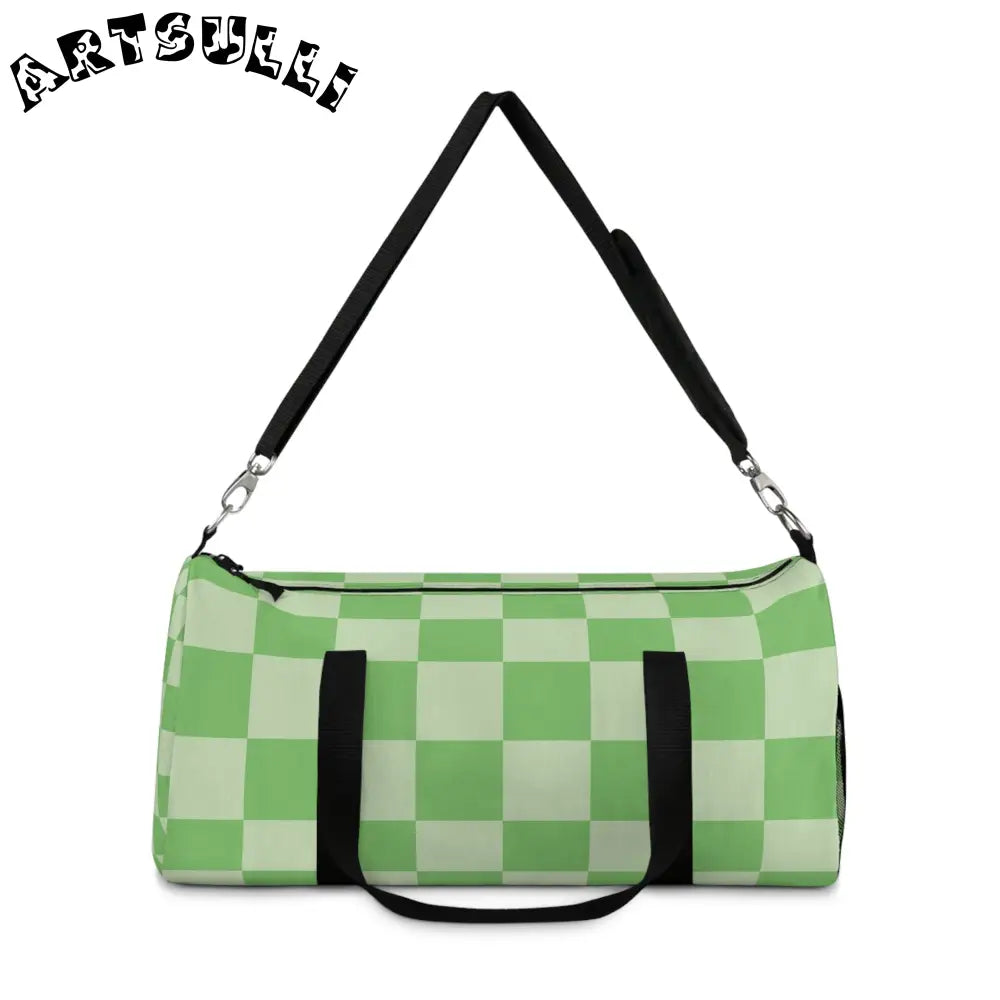 JAKKOUTTHEBXX Checkerboard Green Duffel Bag JAKKOUTTHEBXX Artsulli