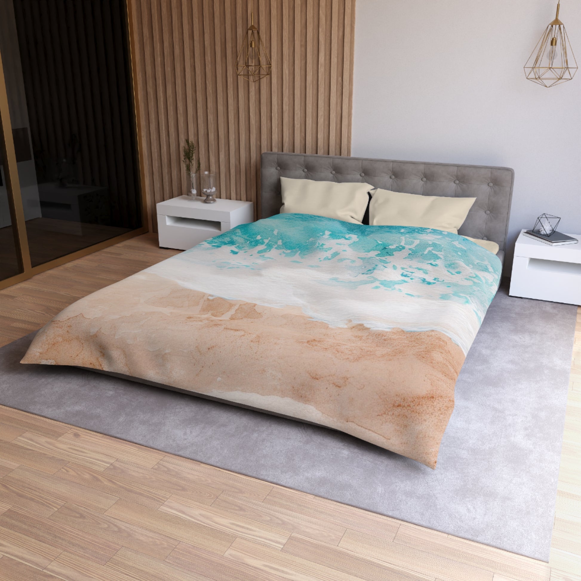 Seashore Microfiber Duvet Cover, Artsulli - Art is Long, Life is Short, Home Decor, , , , , , , 
