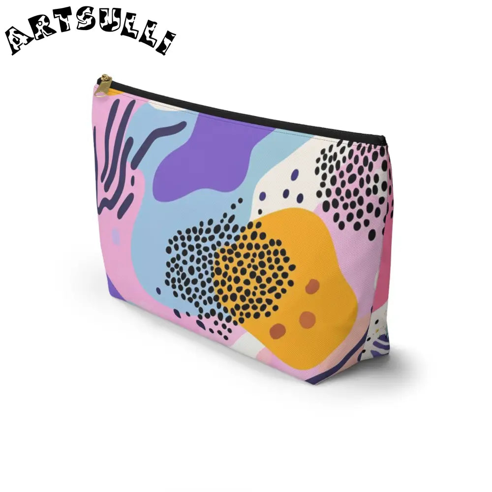 JAKKOUTTHEBXX Colorful Abstract Dots and Shapes II Accessory Pouch w