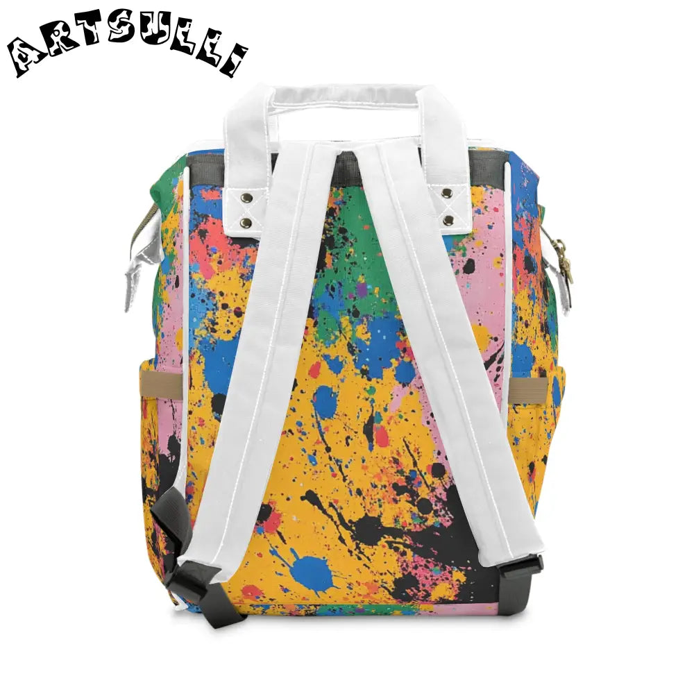 JAKKOUTTHEBXX The Colors Of Paint Splatter Multifunctional Diaper
