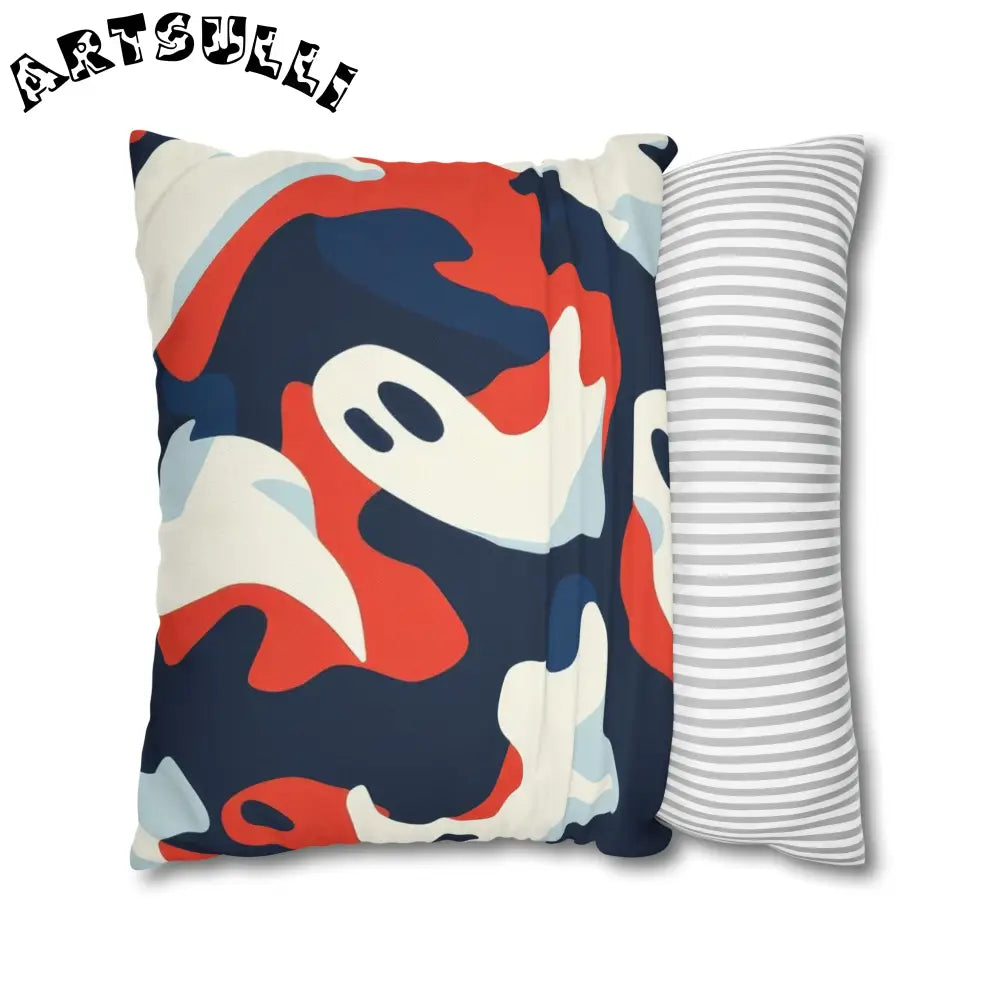JAKKOUTTHEBXX Camo Ghosts Spun Polyester Square Pillowcase