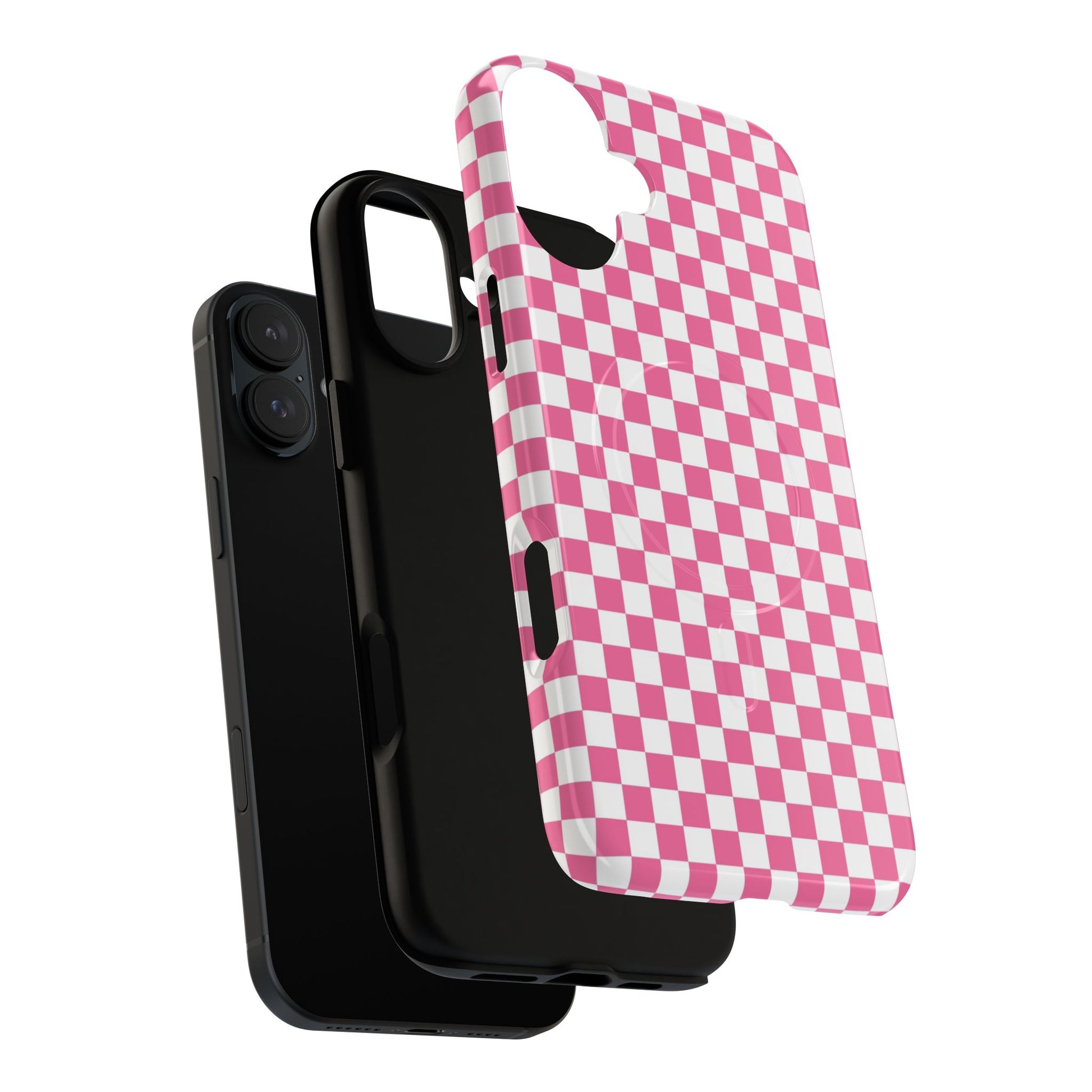 Yuyushiki Pink Check Tough Magnetic Cases, Artsulli - Art is Long, Life is Short, Phone Case, , , , , , , 