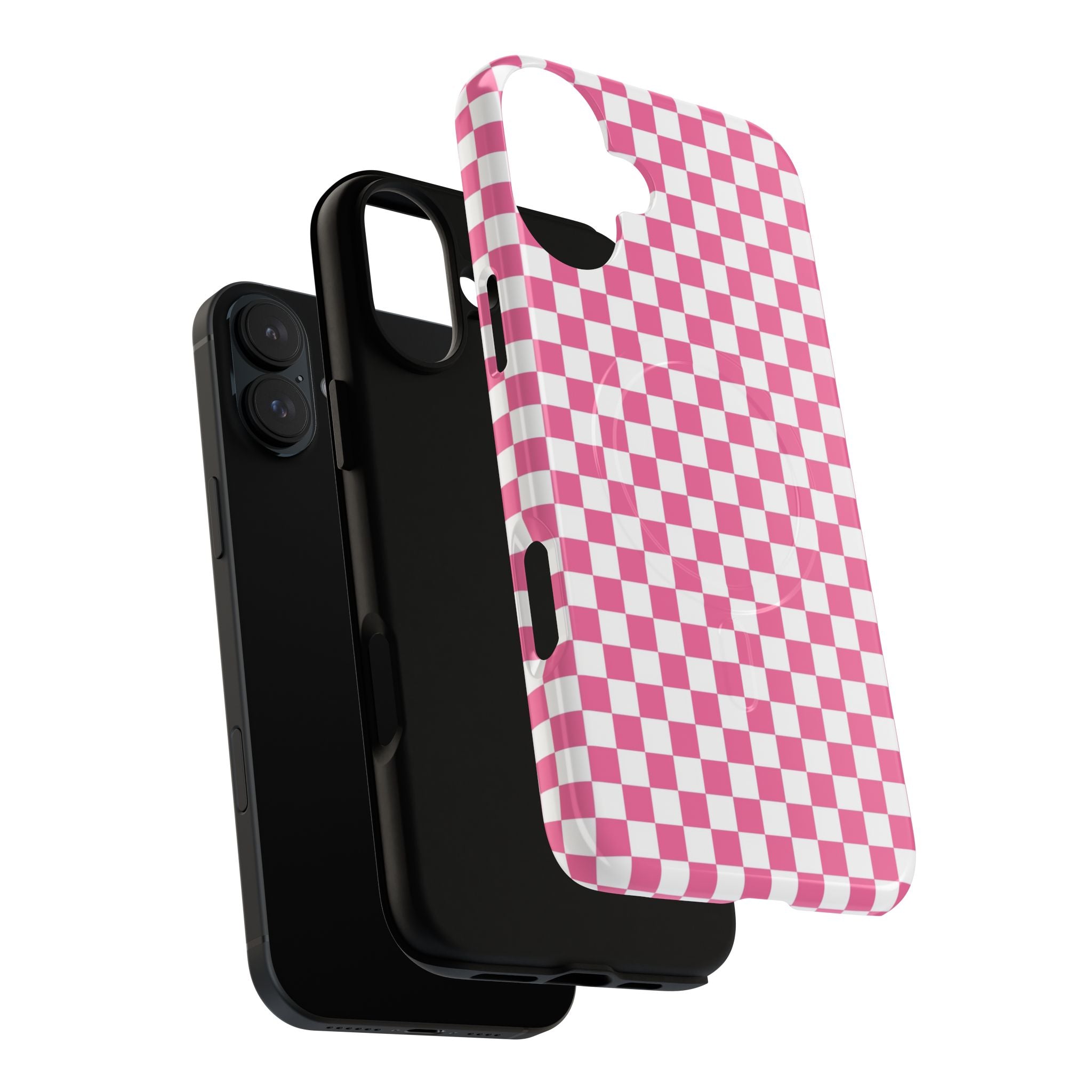 Yuyushiki Pink Check Tough Magnetic Cases, Artsulli - Art is Long, Life is Short, Phone Case, , , , , , , 