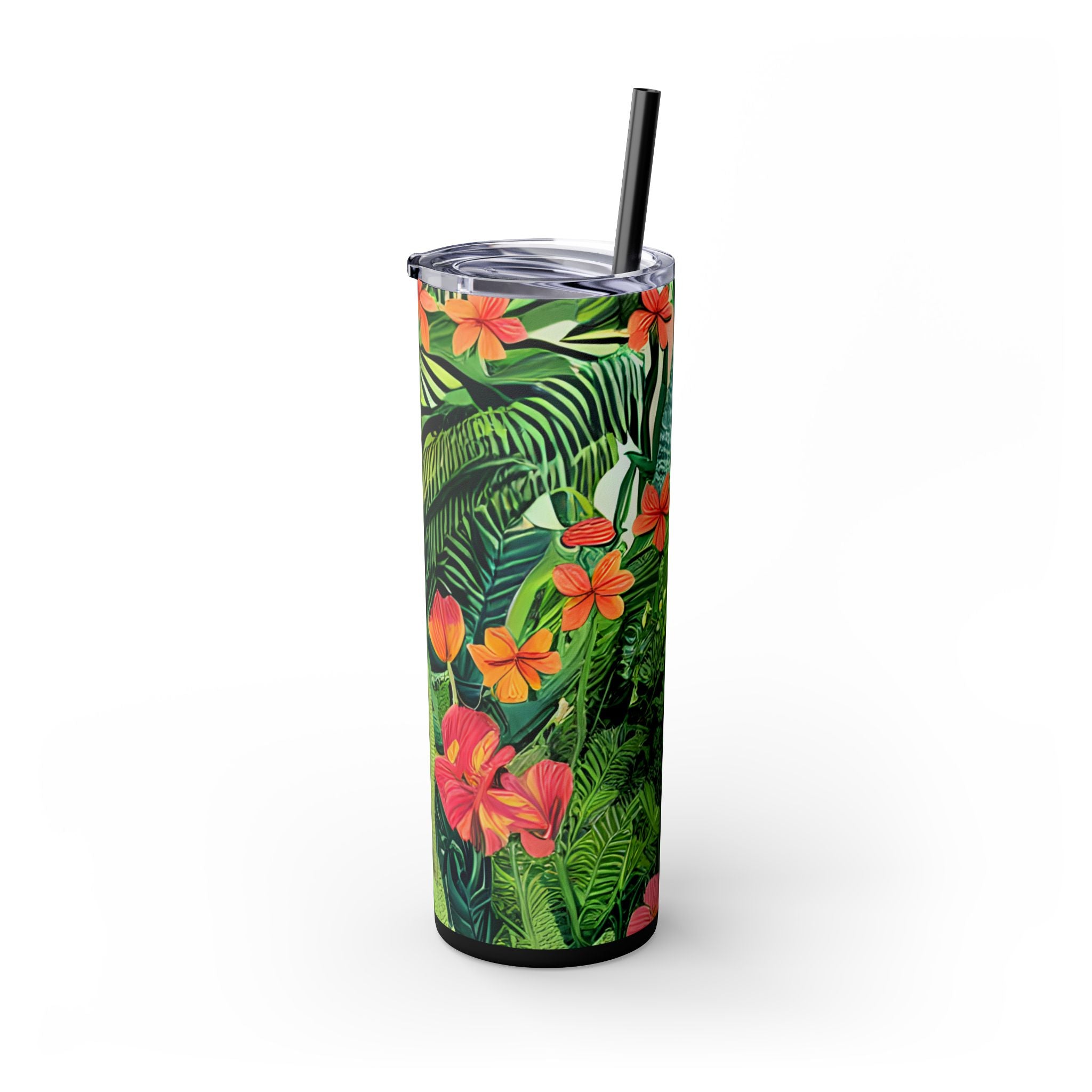 Jungle Zebra Art Skinny Tumbler with Straw, 20oz, Artsulli - Art is Long, Life is Short, Mug, , , , , , , 