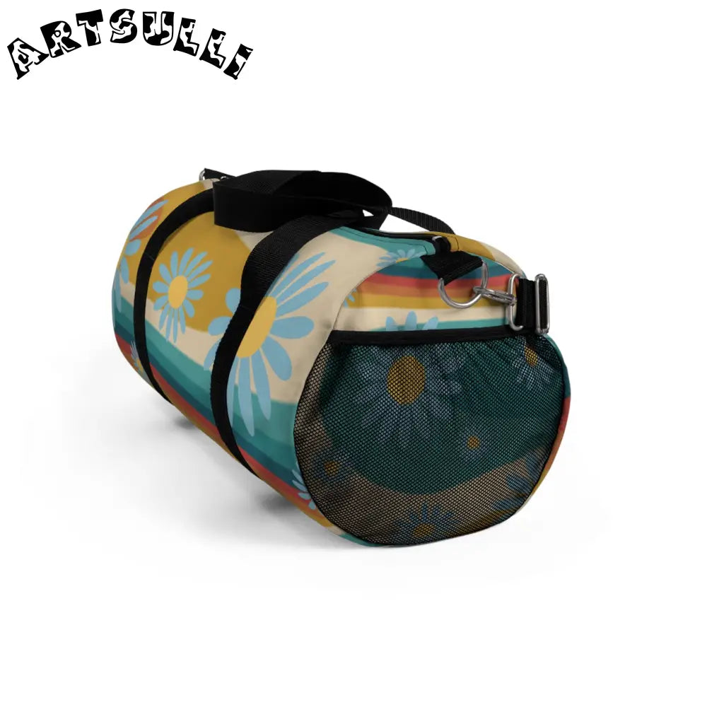 JAKKOUTTHEBXX Psychedelic Floral Hills II Multi-Color Duffel Bag