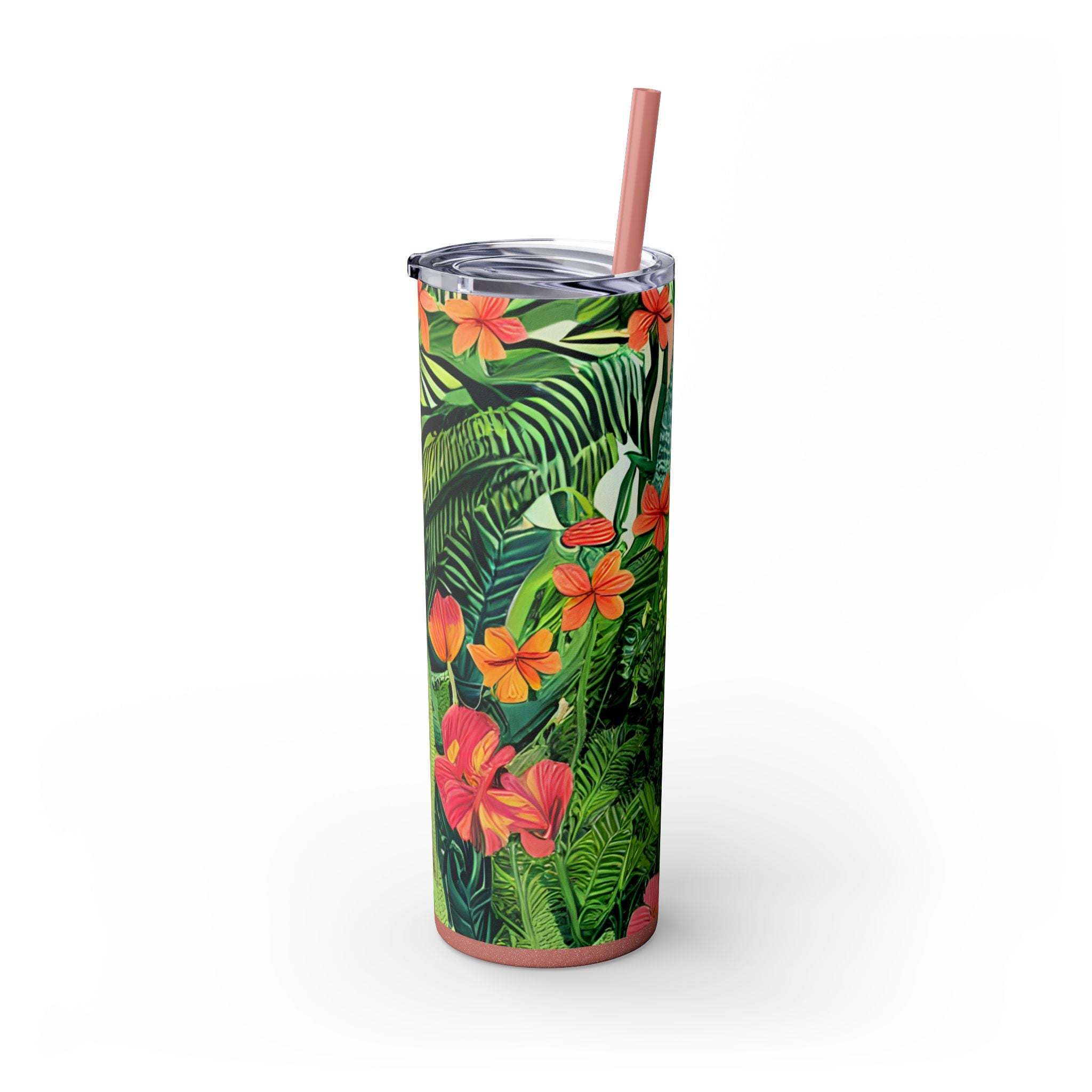 Jungle Zebra Art Skinny Tumbler with Straw, 20oz, Artsulli - Art is Long, Life is Short, Mug, , , , , , , 