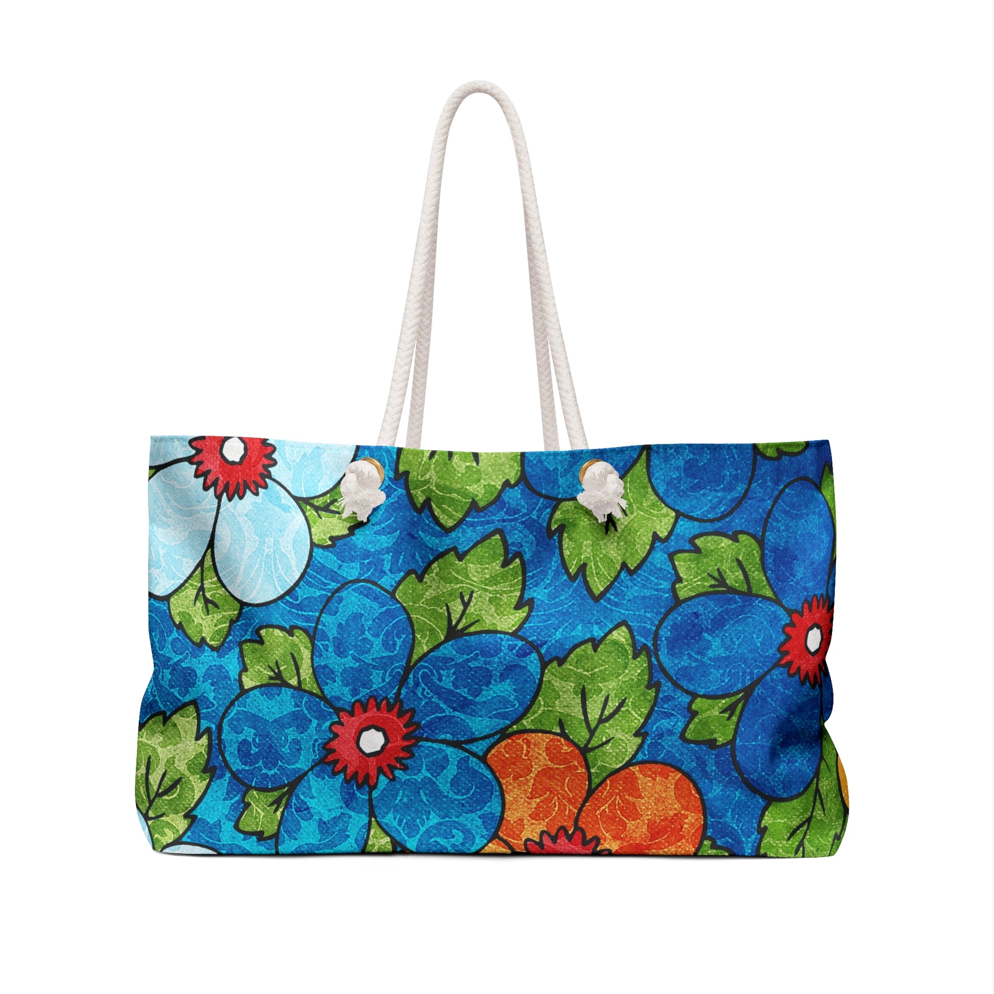 Blue Orange Groovy II Weekender Bag, Artsulli - Art is Long, Life is Short, Bags, , , , , , , 