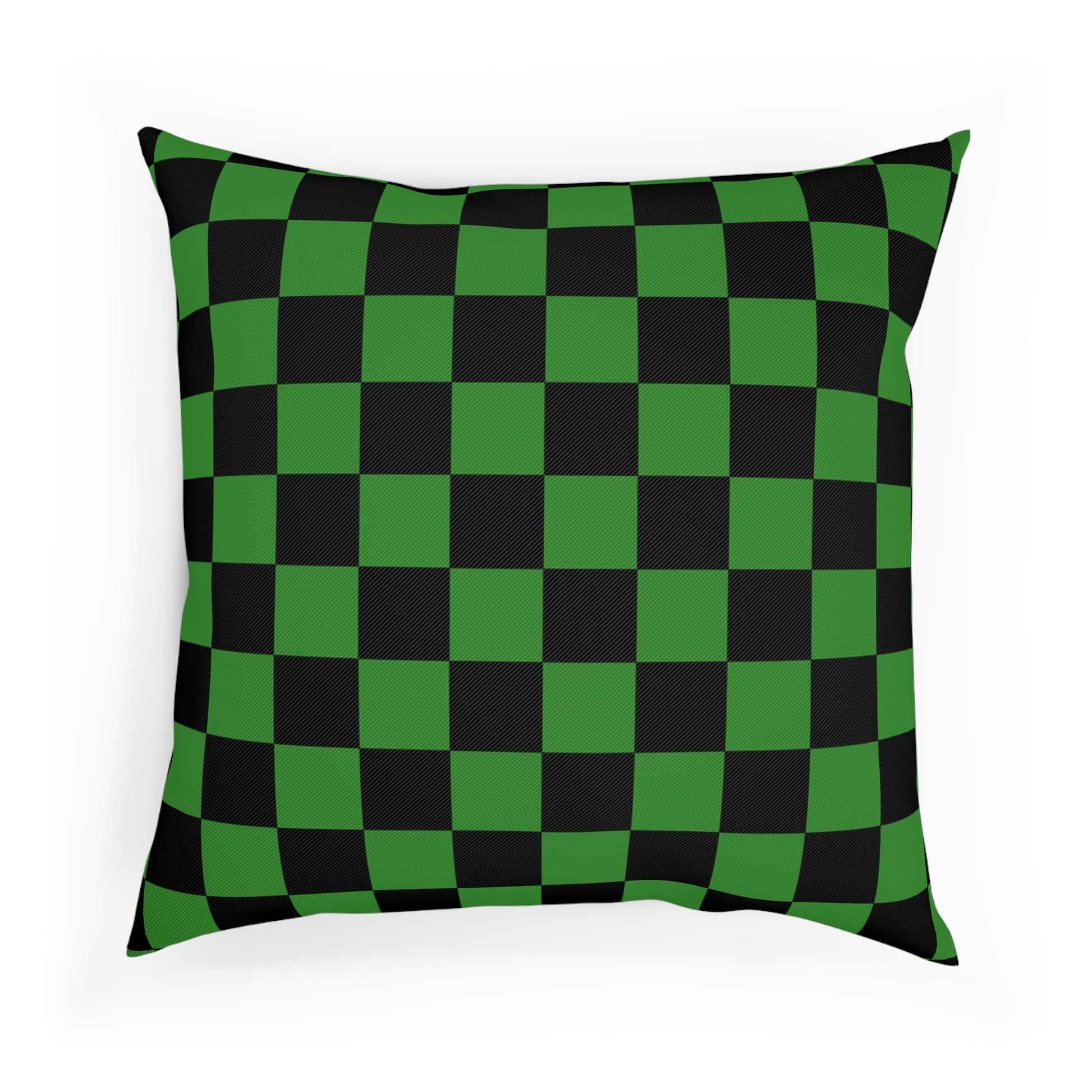 Checkerboard Green and Black Cushion, Artsulli - Art is Long, Life is Short, Home Decor, , , , , , , 