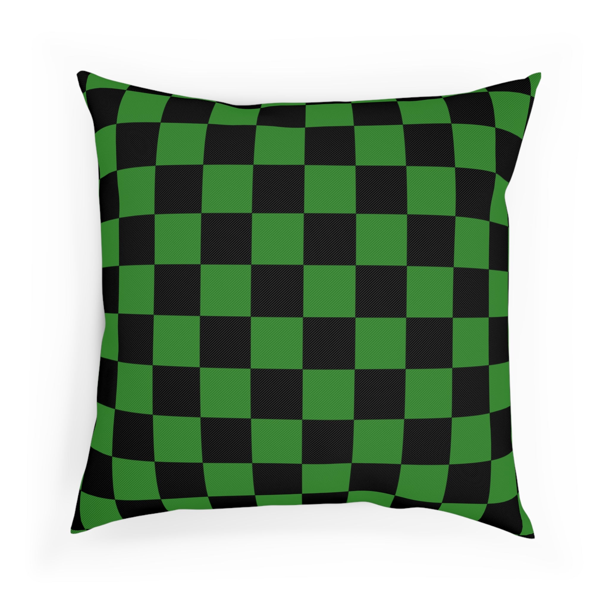 Checkerboard Green and Black Cushion, Artsulli - Art is Long, Life is Short, Home Decor, , , , , , , 