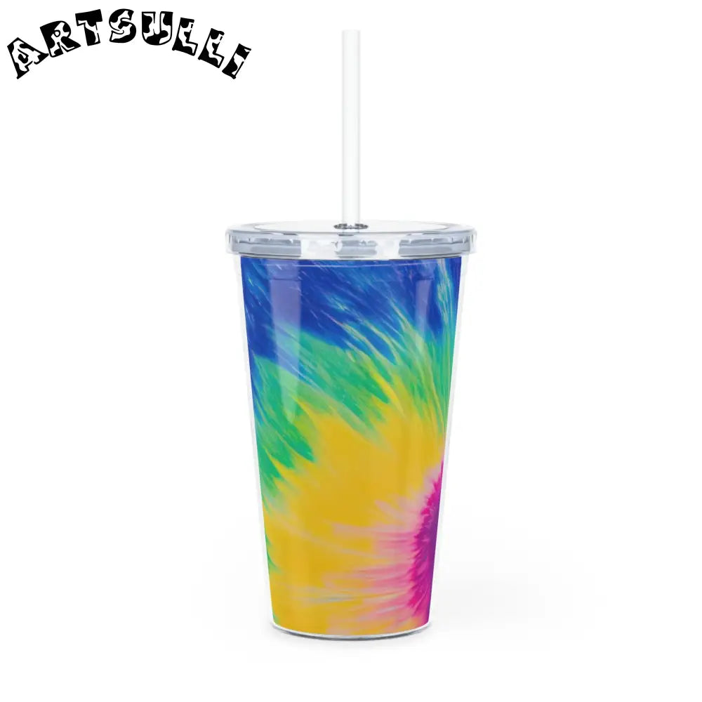 JAKKOUTTHEBXX Tie Dye Artwork Plastic Tumbler 2025