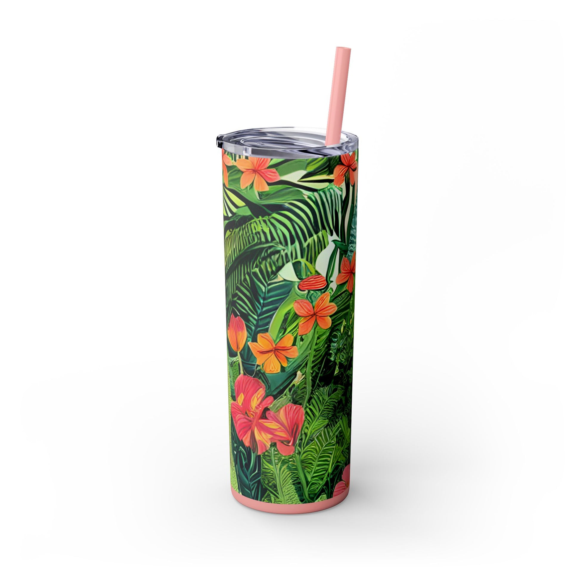 Jungle Zebra Art Skinny Tumbler with Straw, 20oz, Artsulli - Art is Long, Life is Short, Mug, , , , , , , 